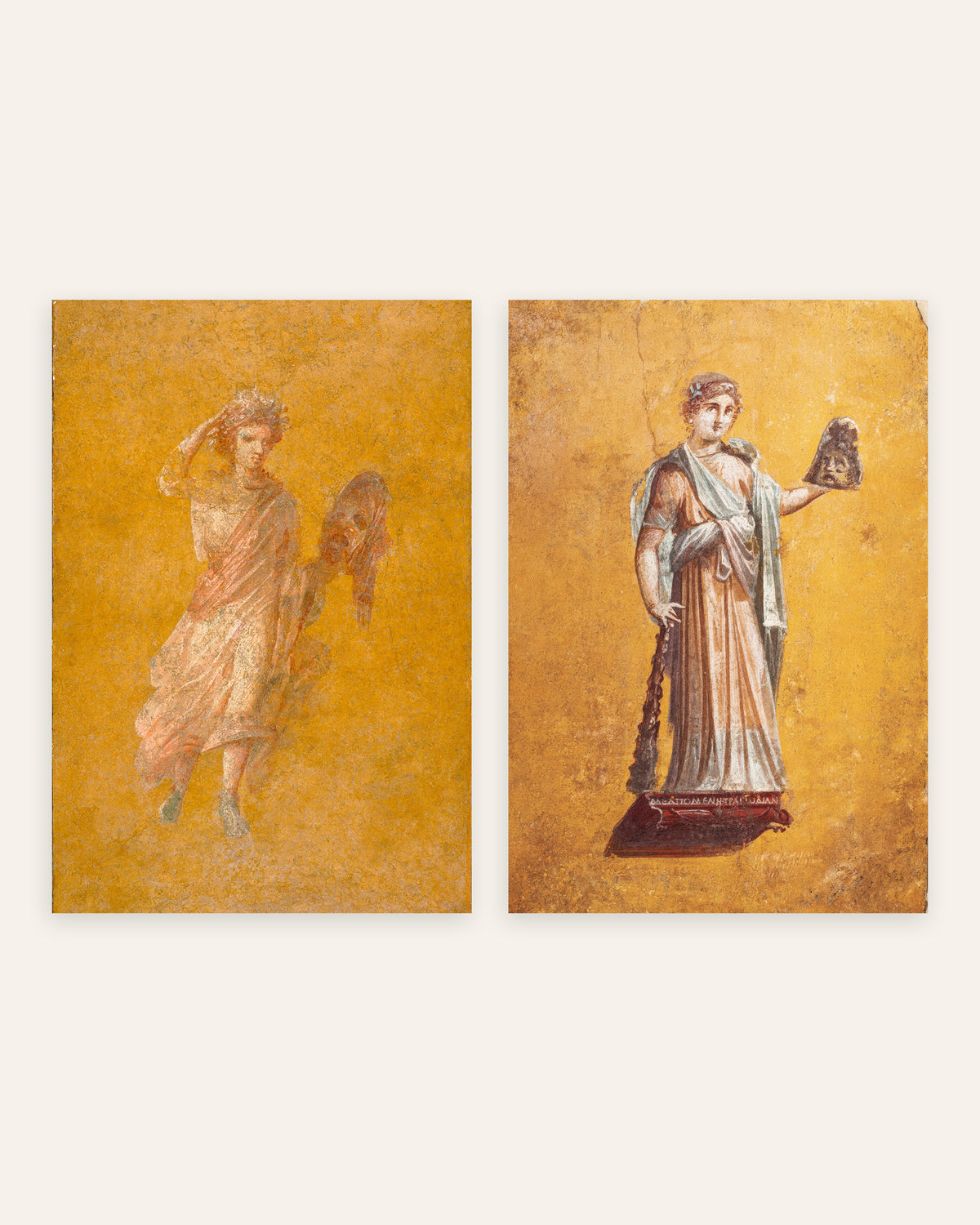 Romerska freskoposters, set med 2: Melpomene, tragedins musa, utan ram