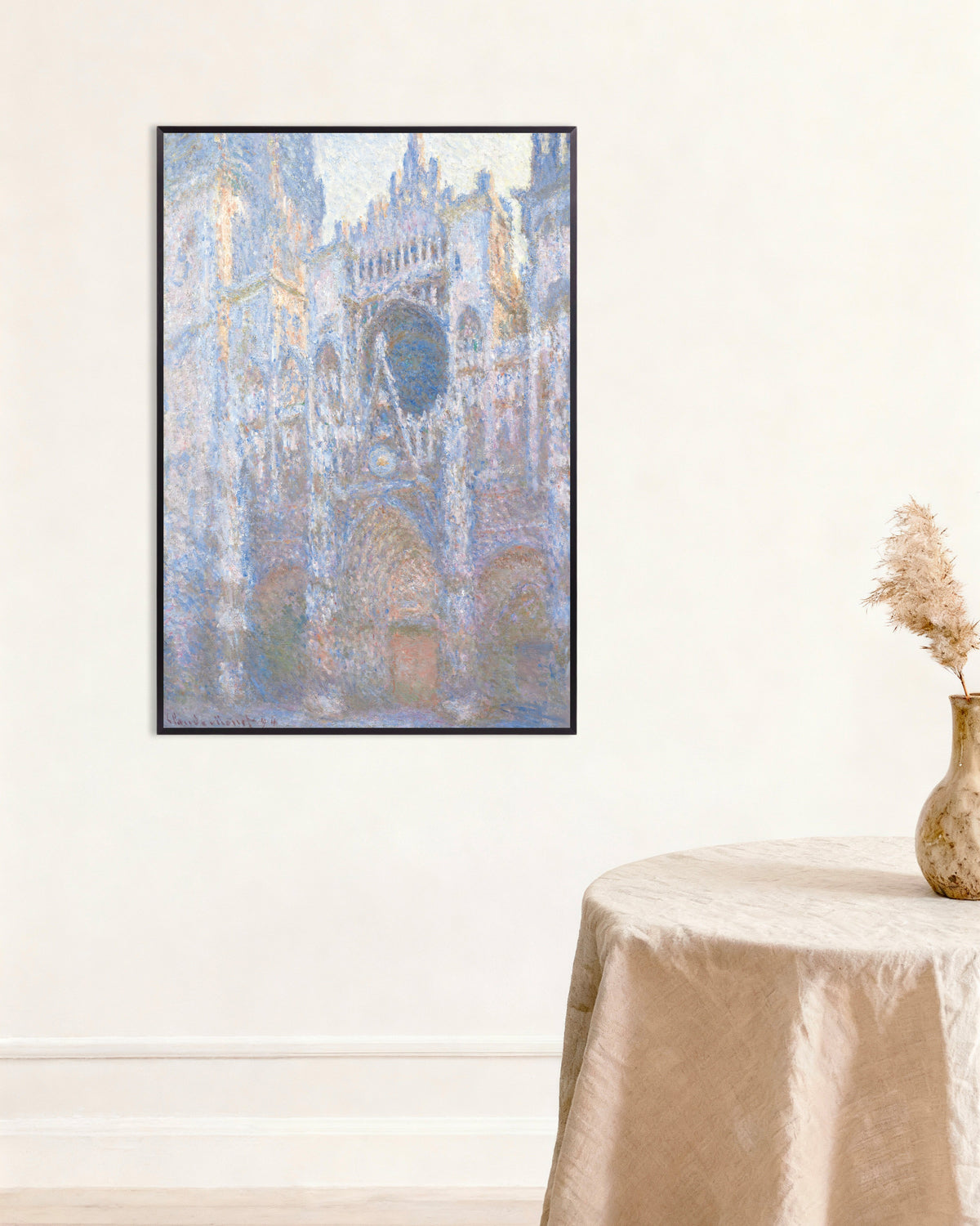 Poster Katedralen i Rouen, västfasaden (1894) av Claude Monet med metallram