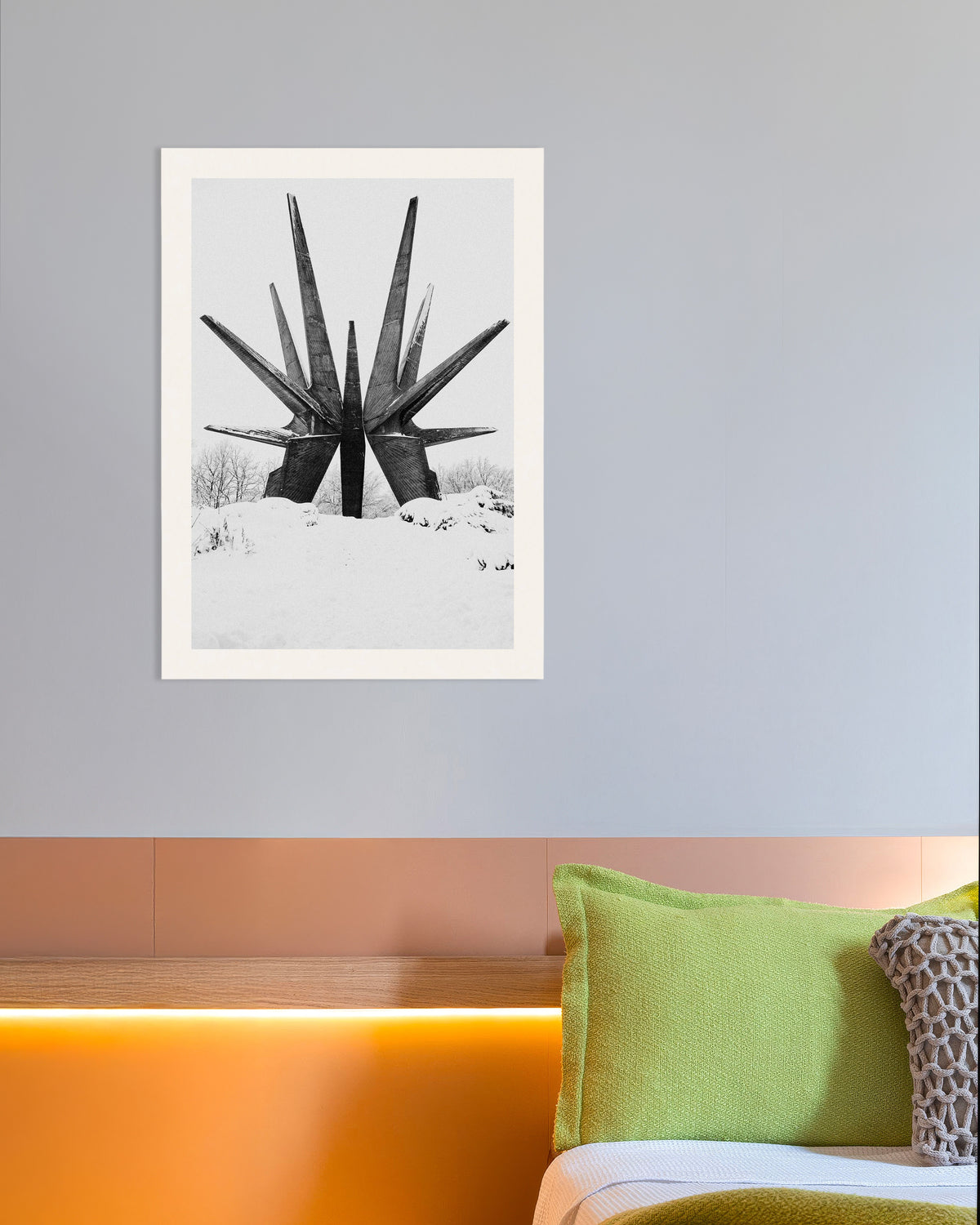 Poster ”Stjärnmonument i snön”