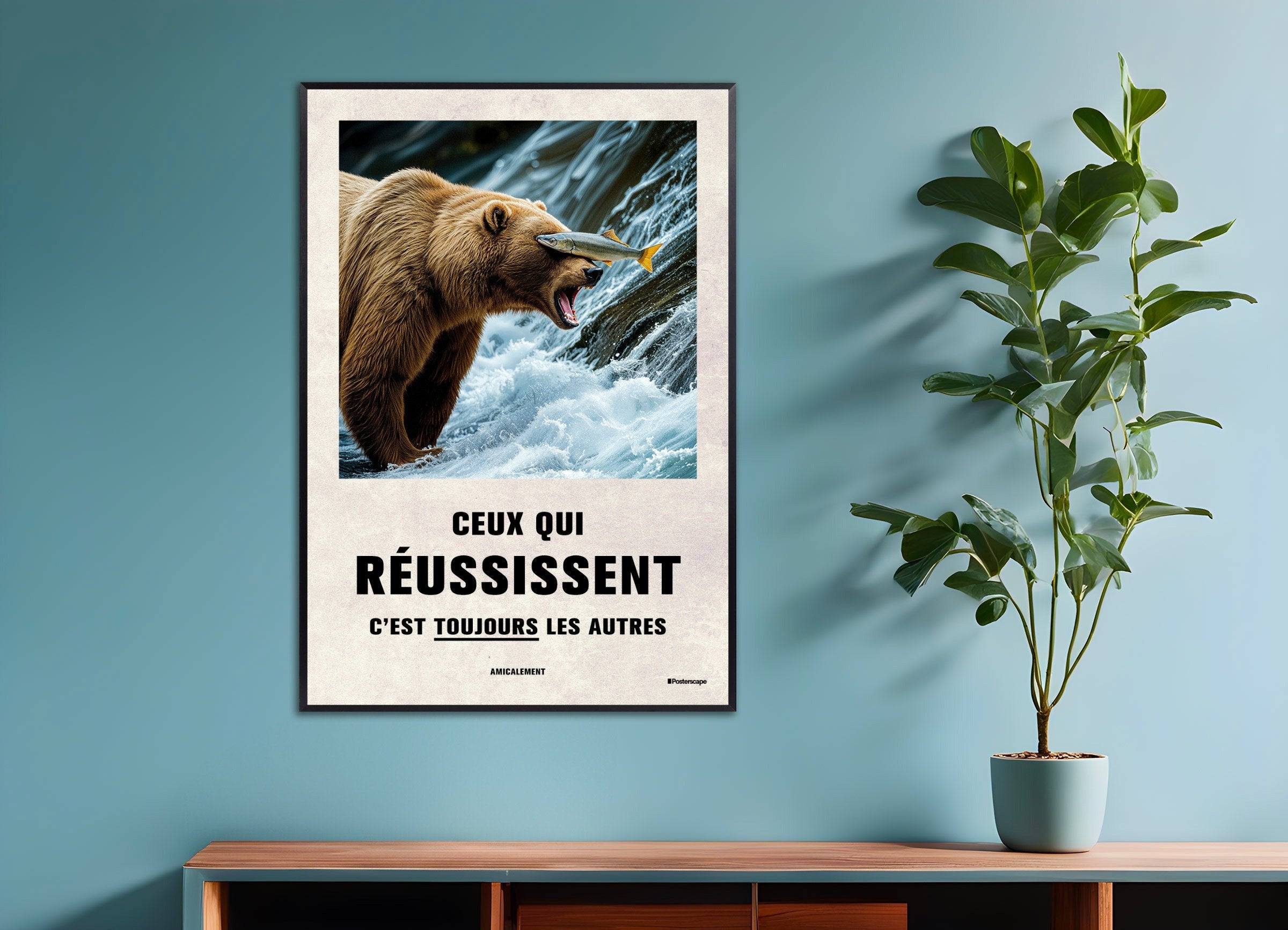 Poster of Success - Demotivational Poster, with metal frame