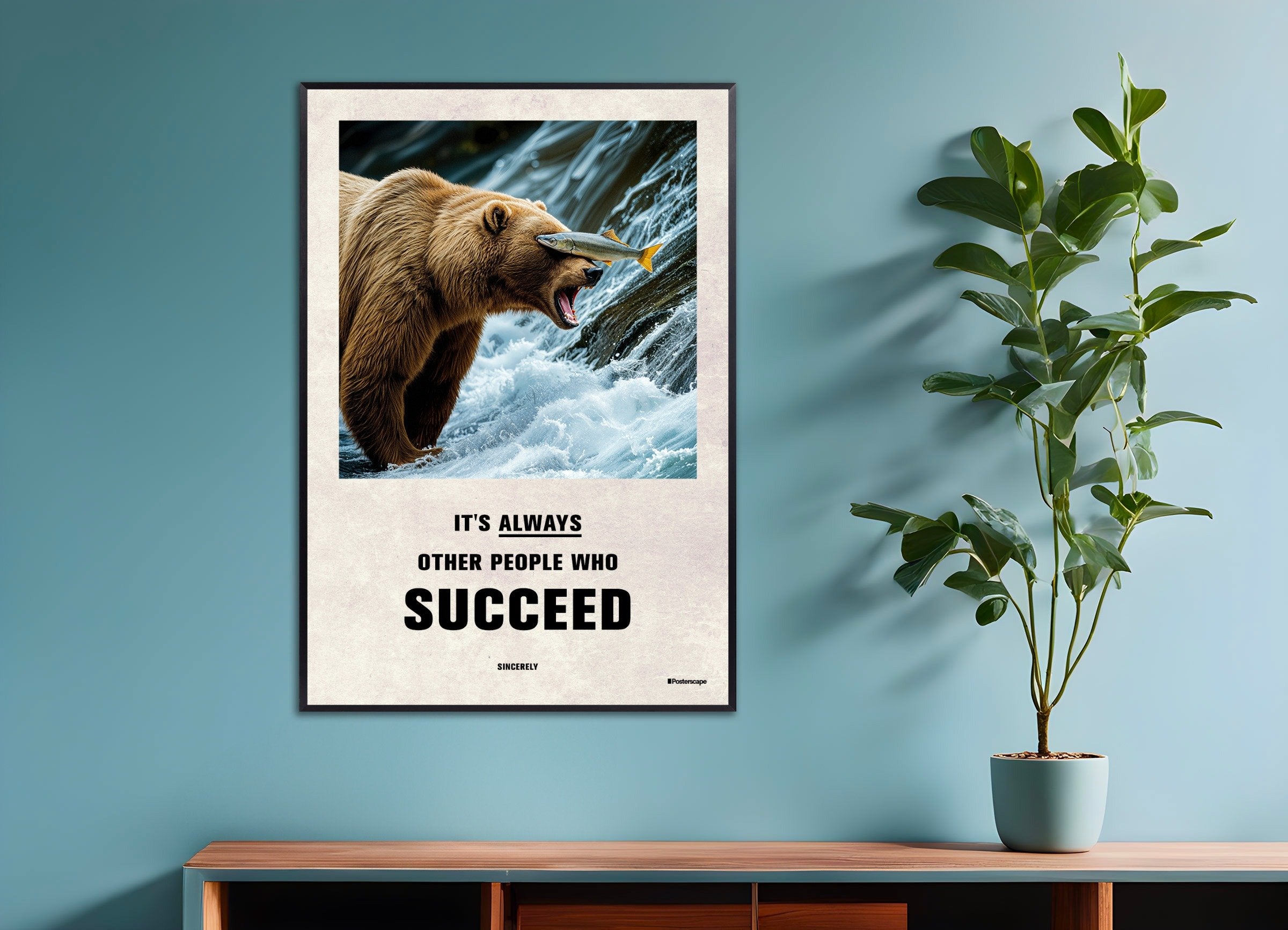 Poster of Success - Demotivational Poster, with metal frame