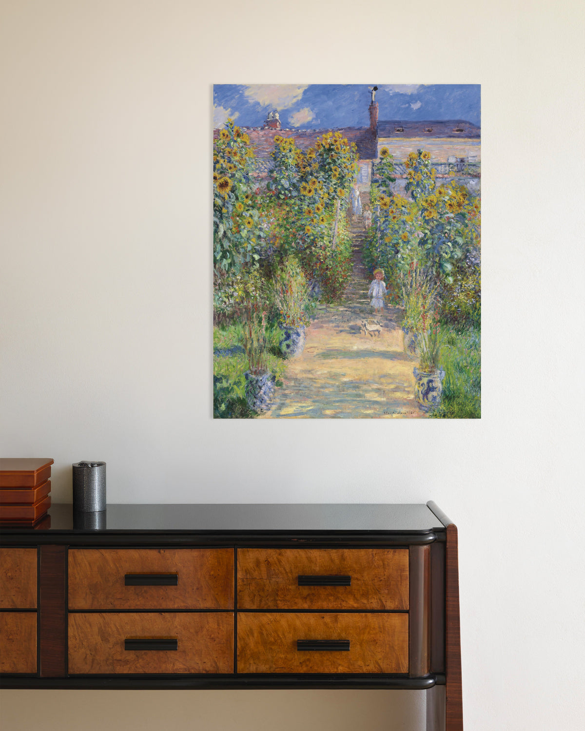 Poster Konstnärens trädgård i Vétheuil (1881) av Claude Monet