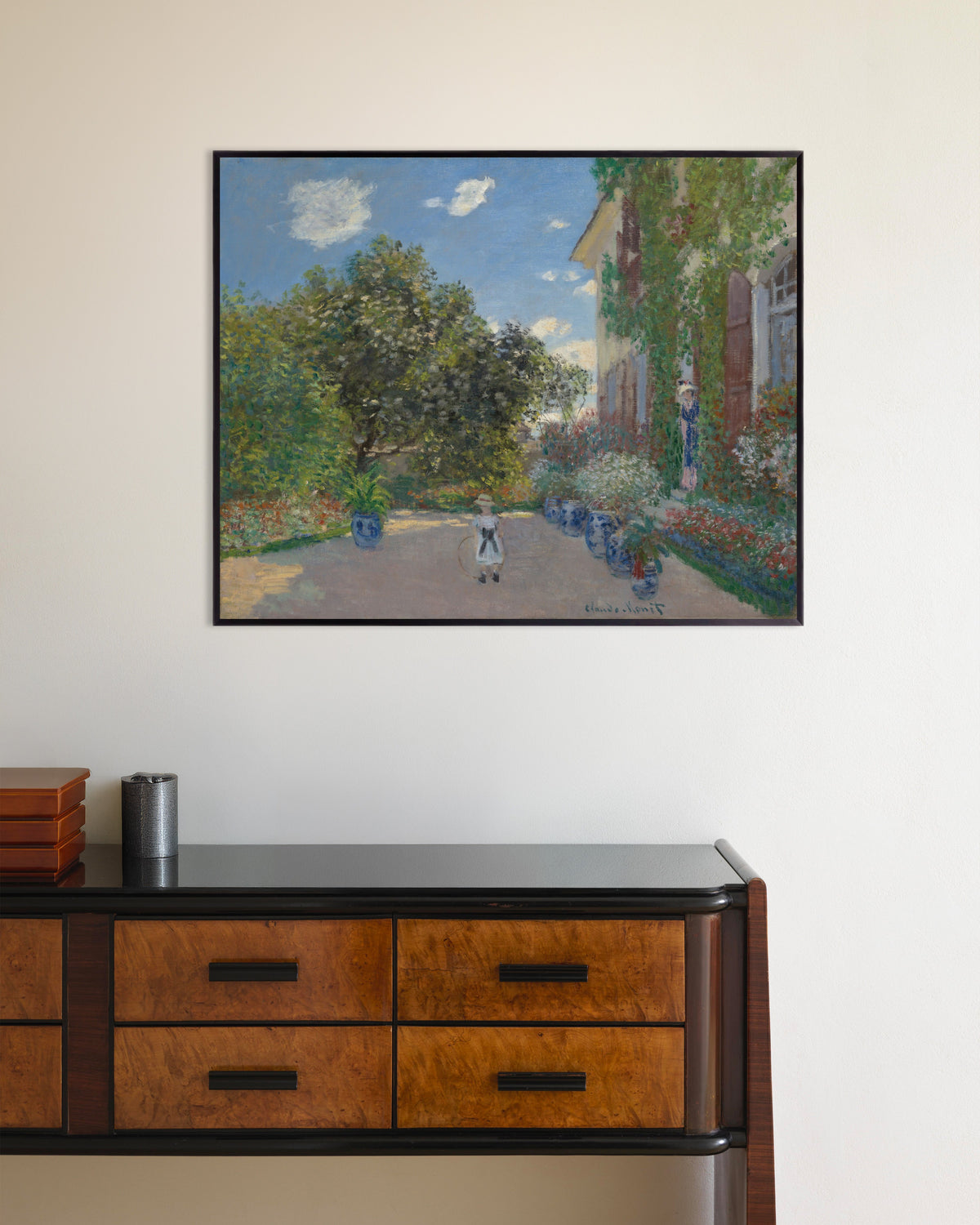 Poster Konstnärens hus i Argenteuil (1873) av Claude Monet med metallram