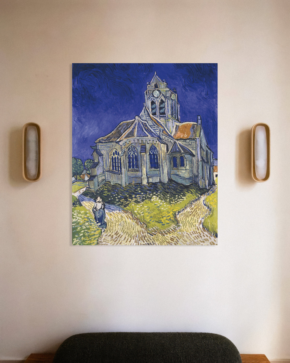 Poster med Kyrkan i Auvers-sur-Oise (1890) av Vincent van Gogh
