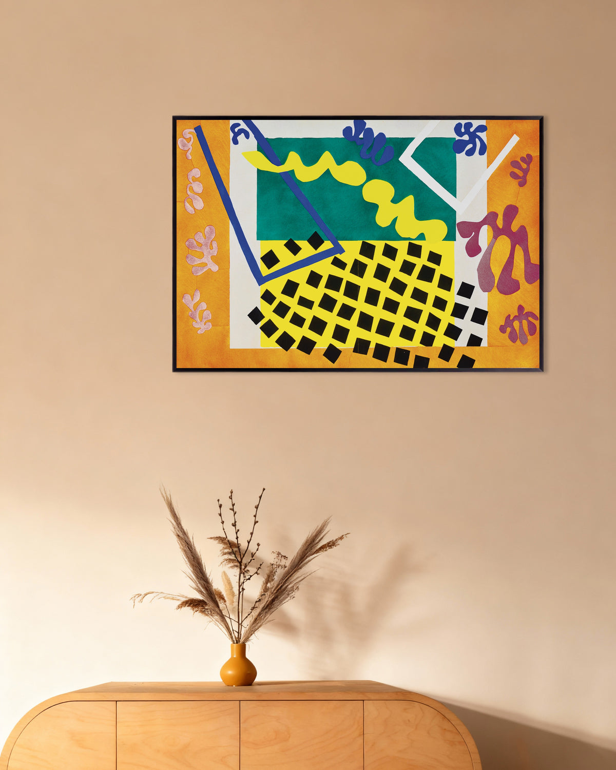 Poster av Codomas (Jazz, 1947) av Henri Matisse, med metallram
