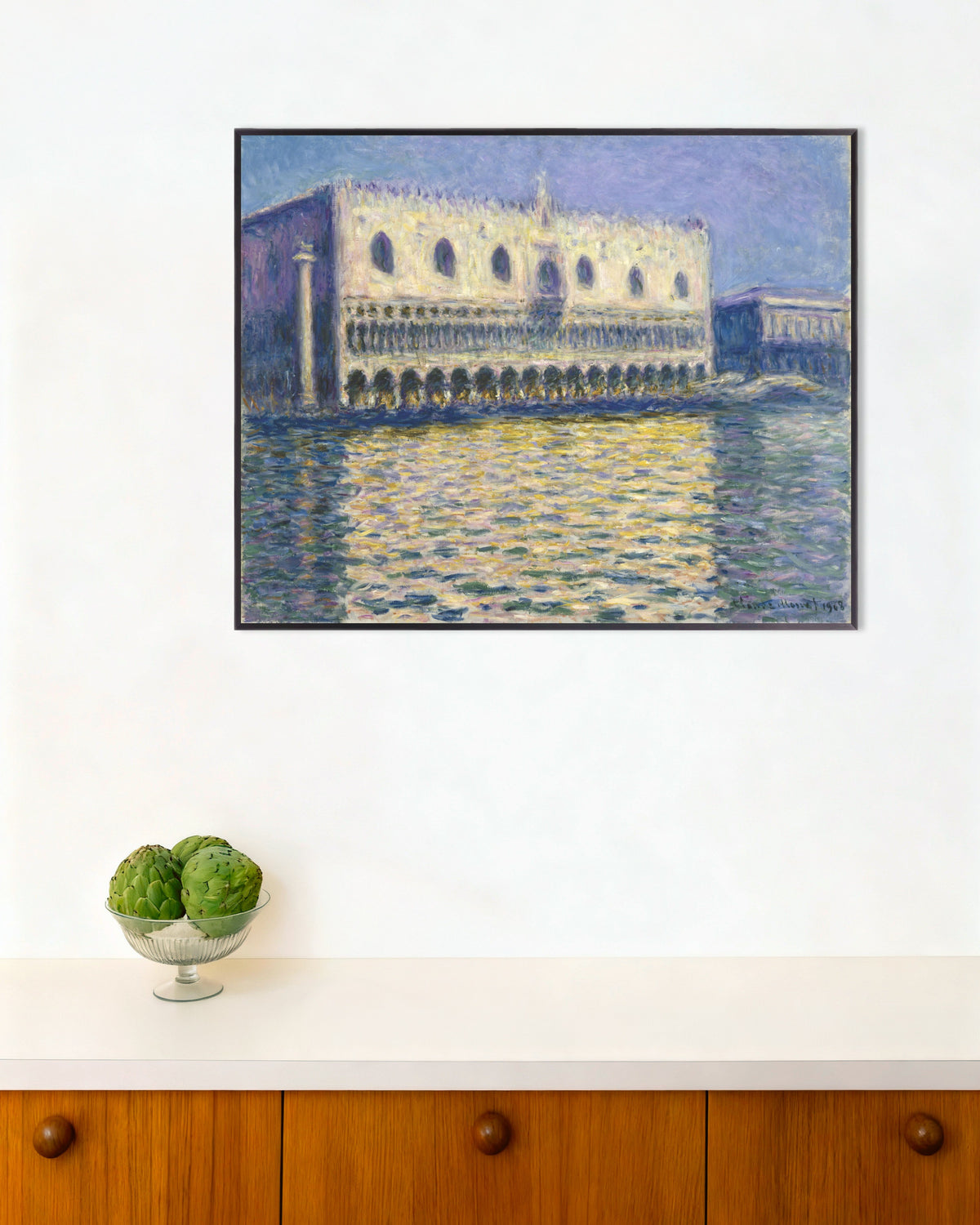 Poster Dogepalatset (1908) av Claude Monet med metallram
