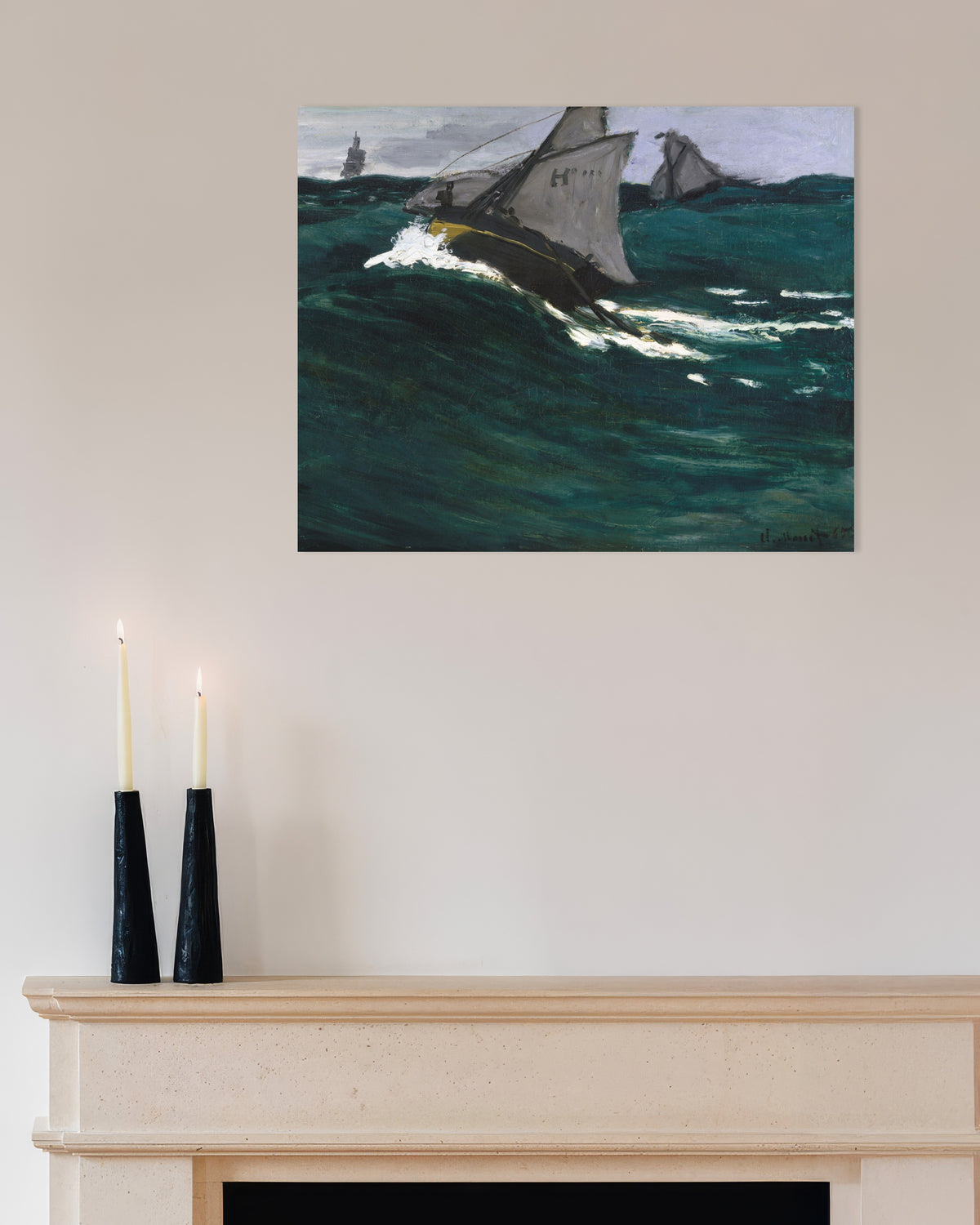 Poster Den gröna vågen (ca 1866–1867) av Claude Monet