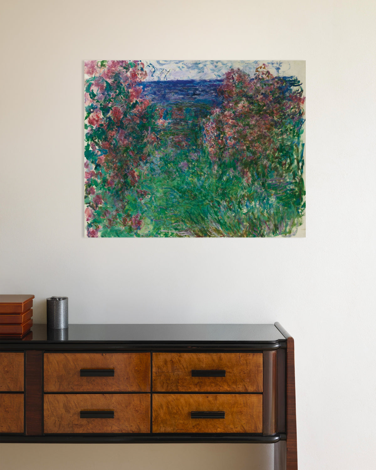 Poster Huset bland rosorna (ca 1925) av Claude Monet