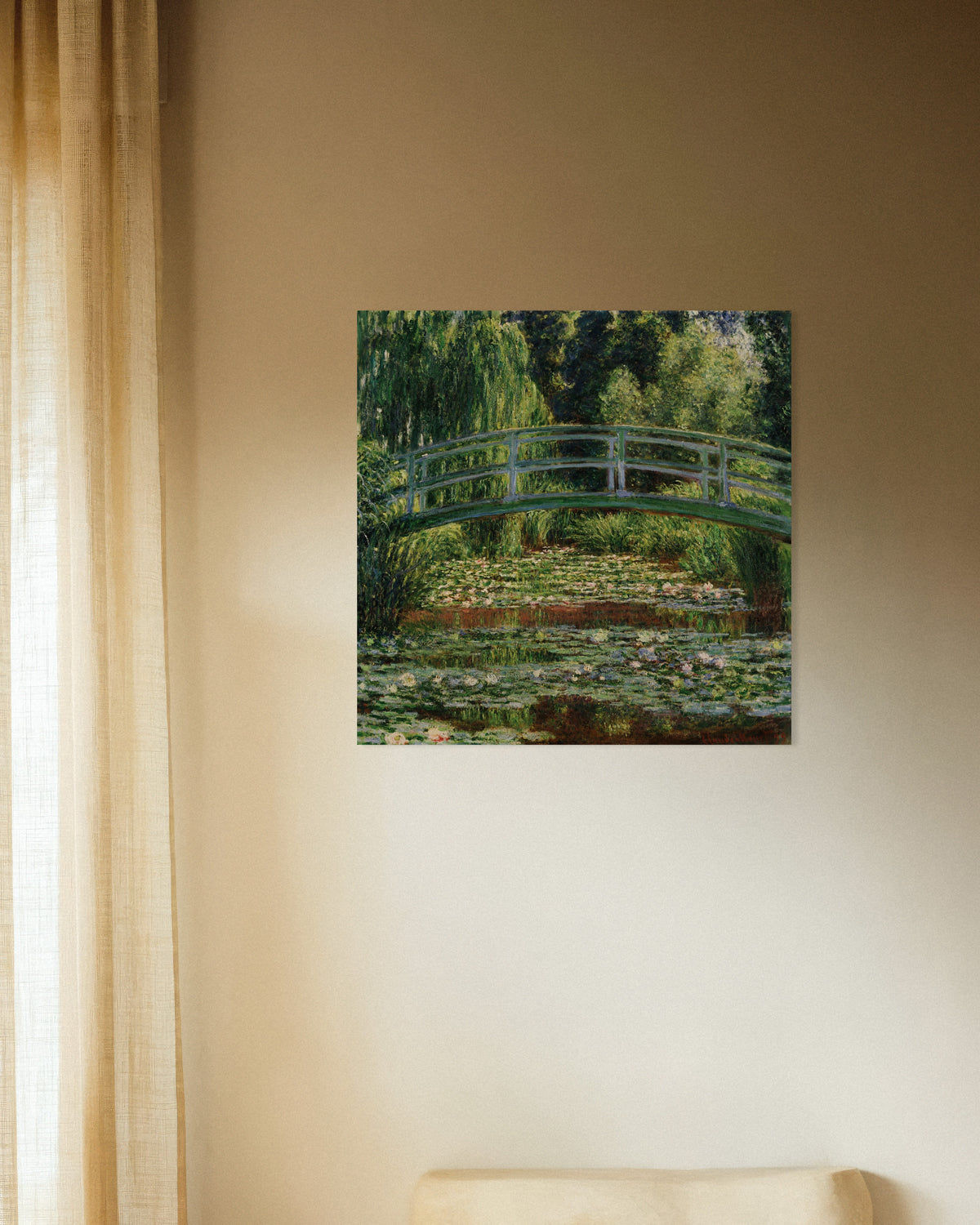 Poster Den japanska bron och näckrosdammen, Giverny (1899) av Claude Monet