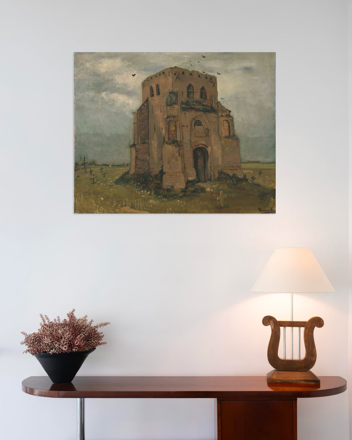 Poster med Det gamla kyrktornet i Nuenen (1885) av Vincent van Gogh
