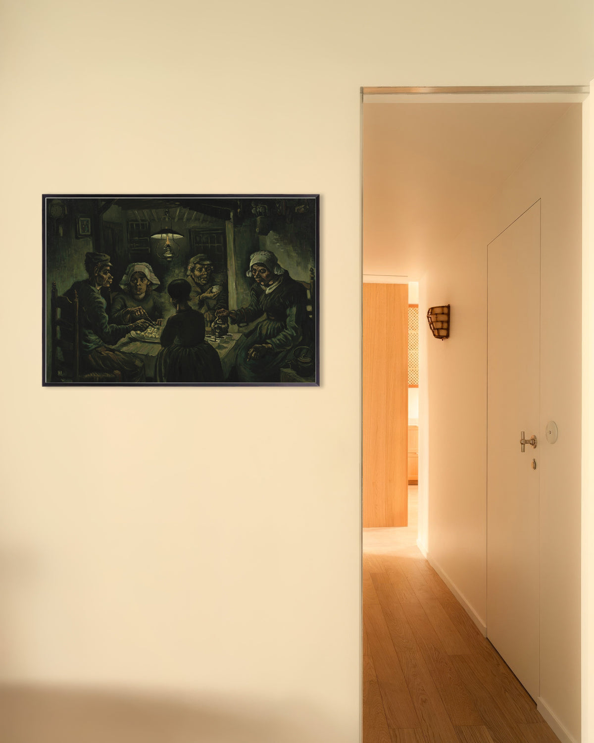 Poster med Potatisätarna (1885) av Vincent van Gogh, med metallram