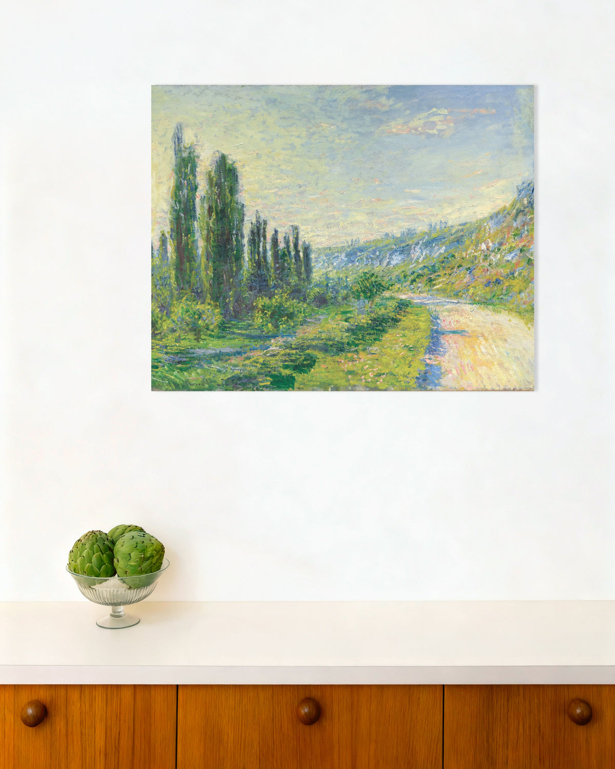 Poster Vägen vid Vétheuil (ca 1880) av Claude Monet