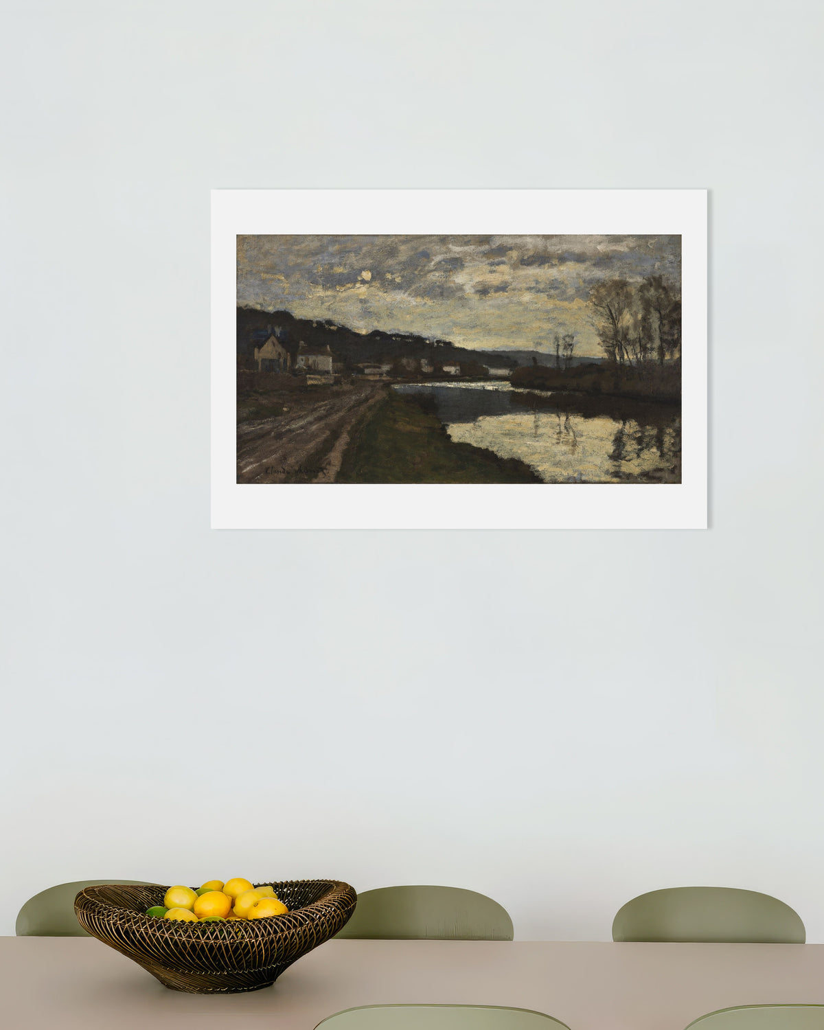 Poster Seine vid Bougival (1870) av Claude Monet