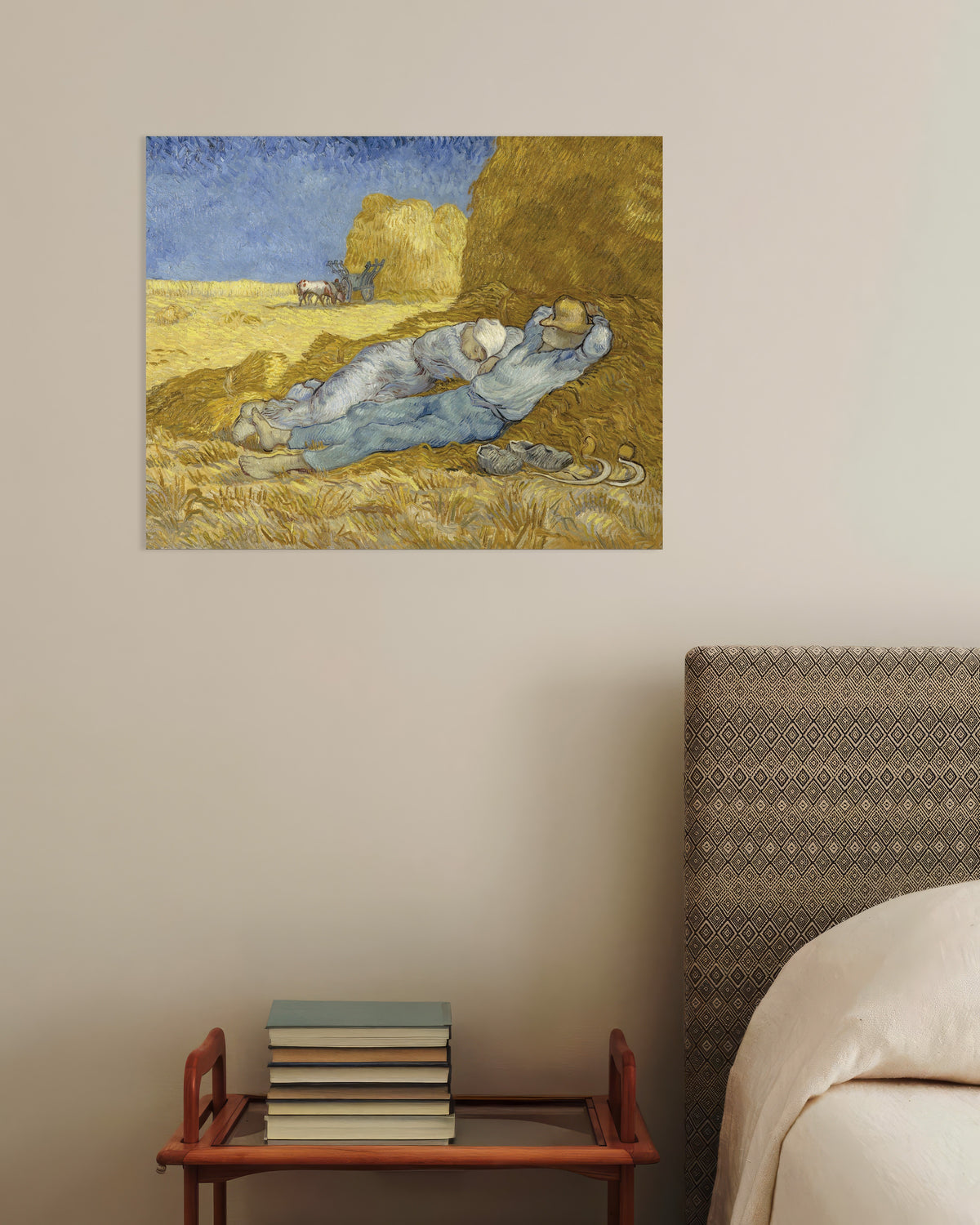 Poster av Siestan, efter Millet (1890) av Vincent van Gogh