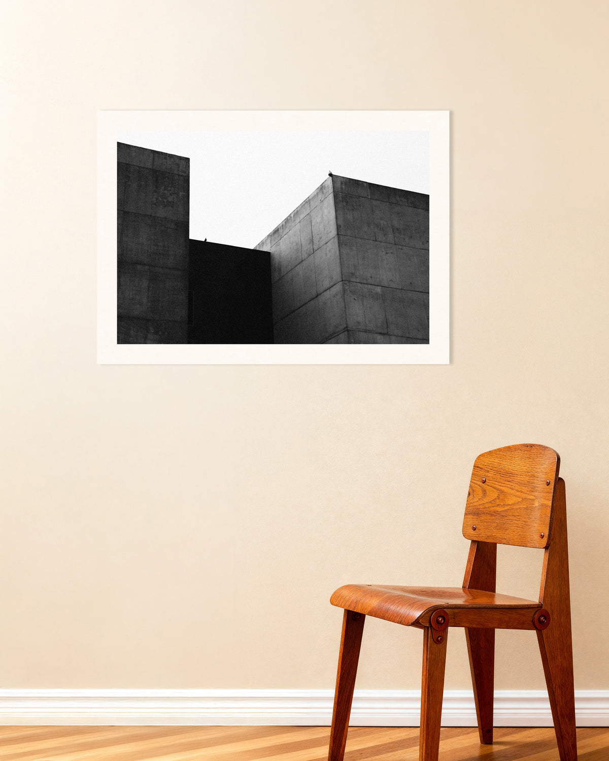 Poster ”Två betongblock och en fågel”