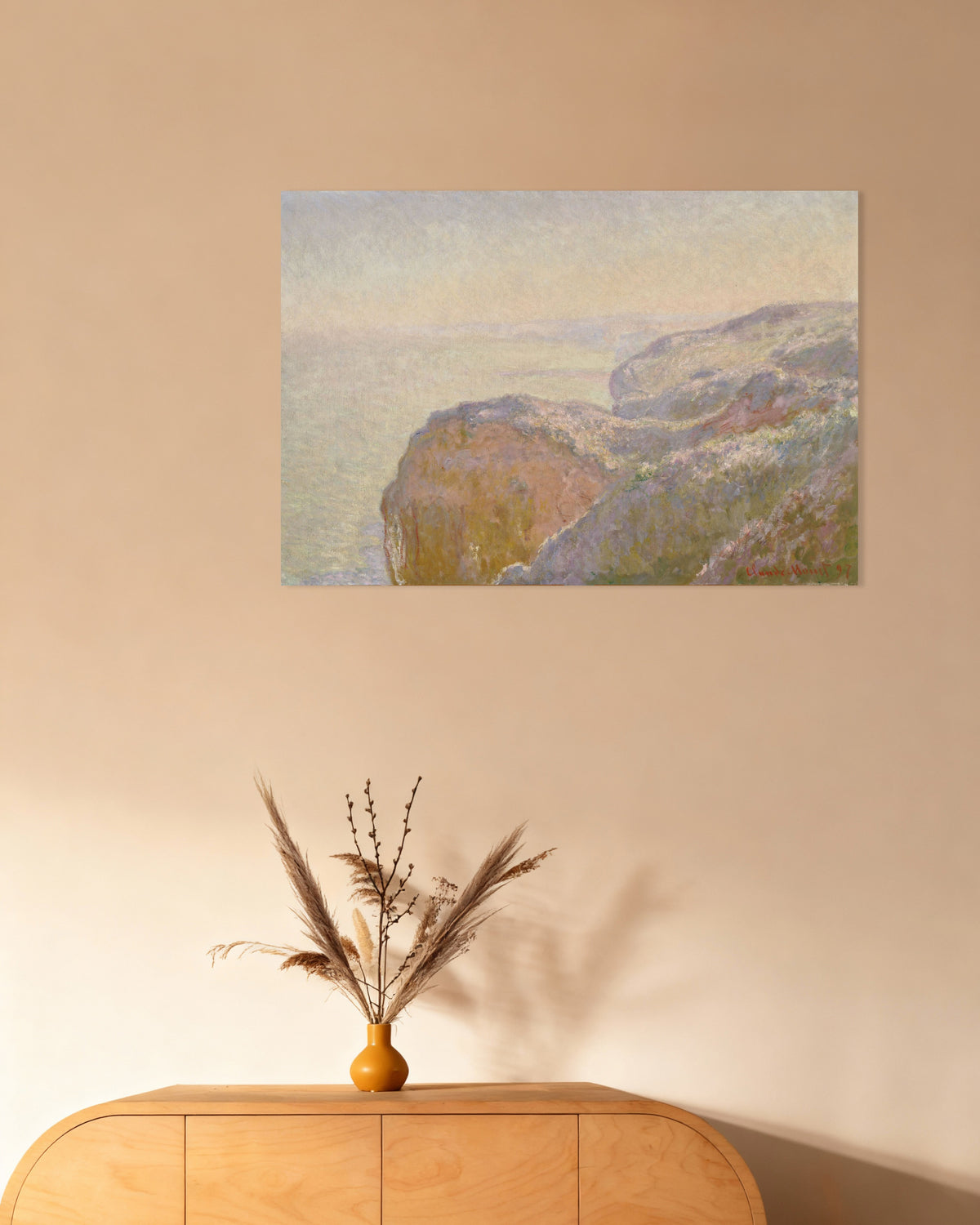 Poster Val-Saint-Nicolas nära Dieppe, morgon (1897) av Claude Monet