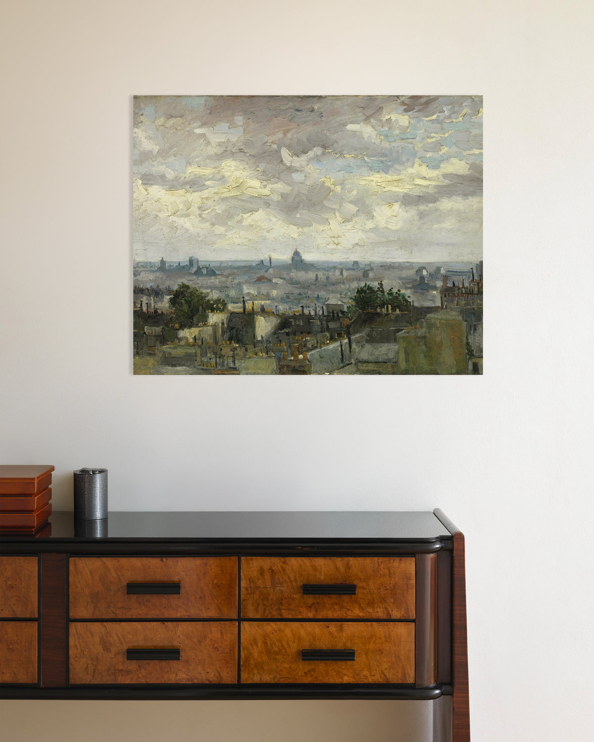 Poster av Utsikt över Paris (1886) av Vincent van Gogh