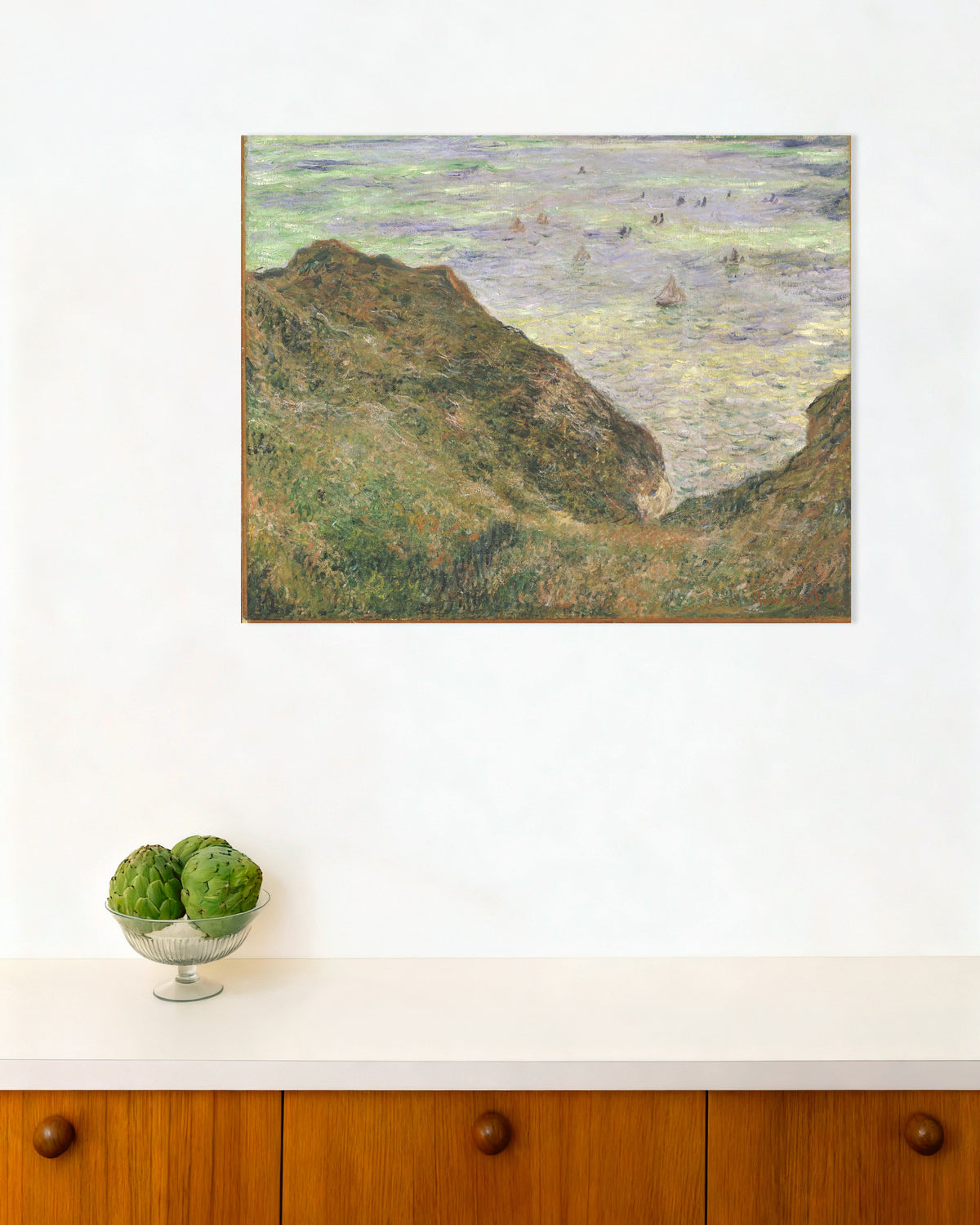 Poster Utsikt över havet (1882) av Claude Monet