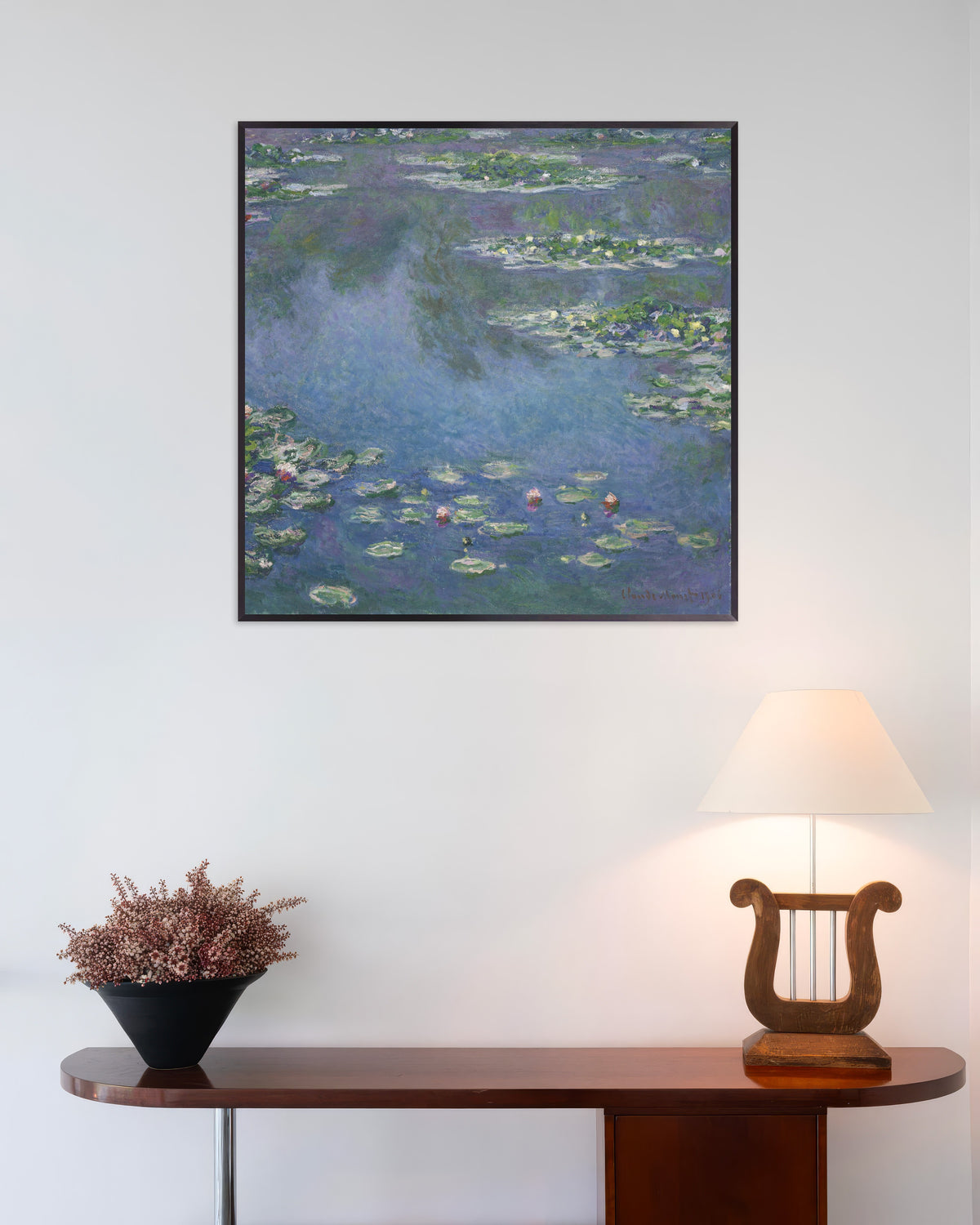 Poster Näckrosor (1906) av Claude Monet med metallram