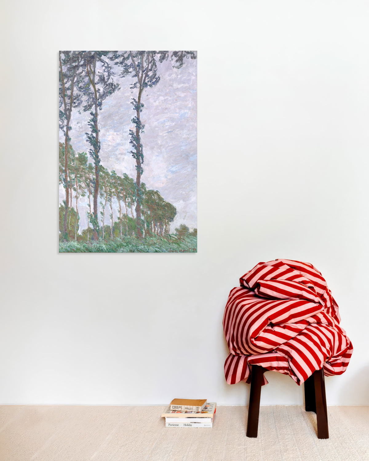 Poster Popplar, vindeffekt (1891) av Claude Monet