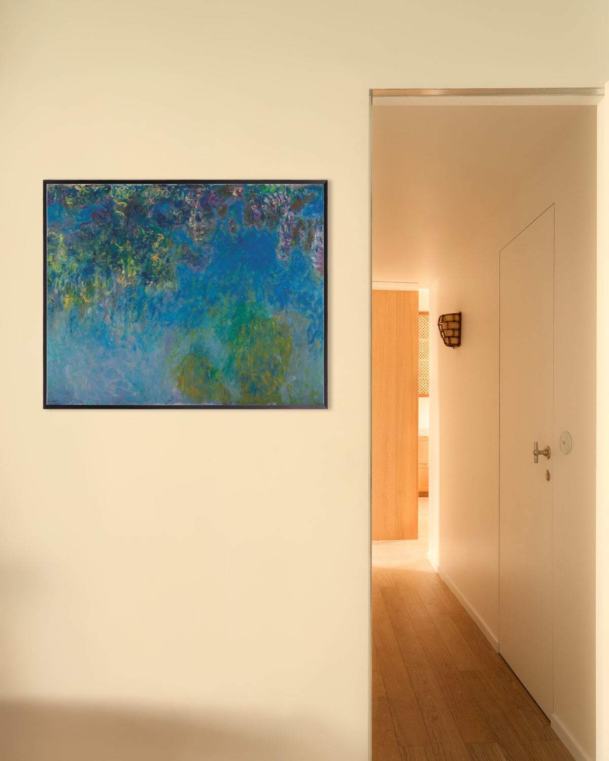 Poster Blåregn (ca 1925) av Claude Monet med metallram