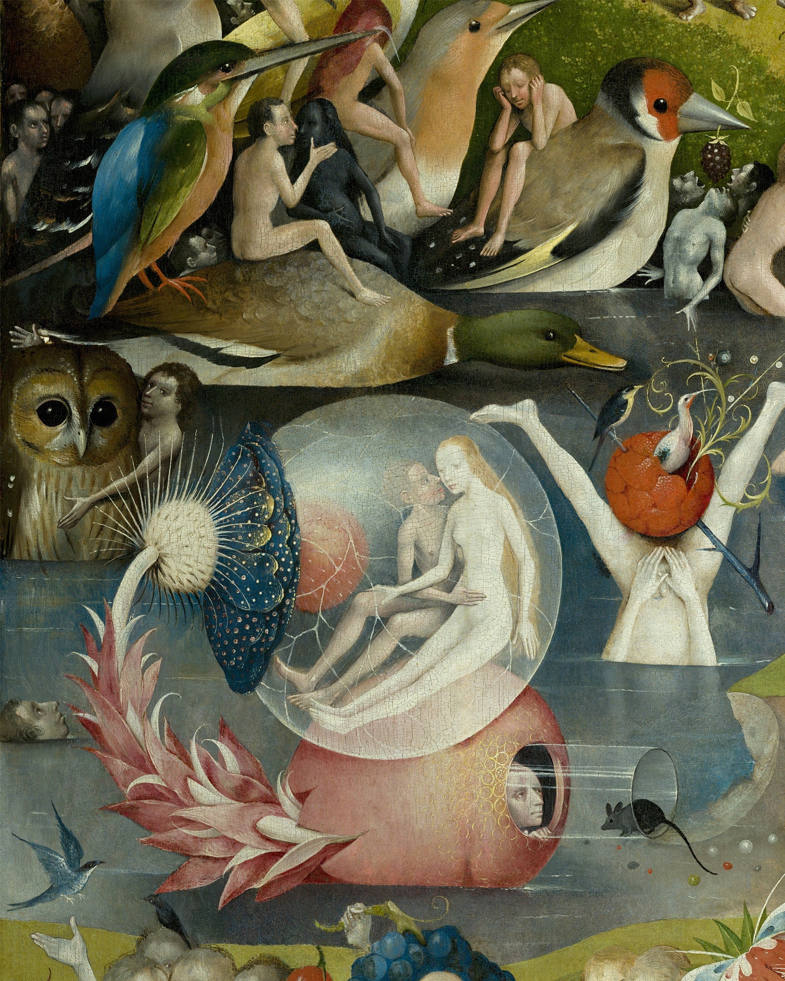 Garden of Earthly Delights by Bosch (detail), art prints collection