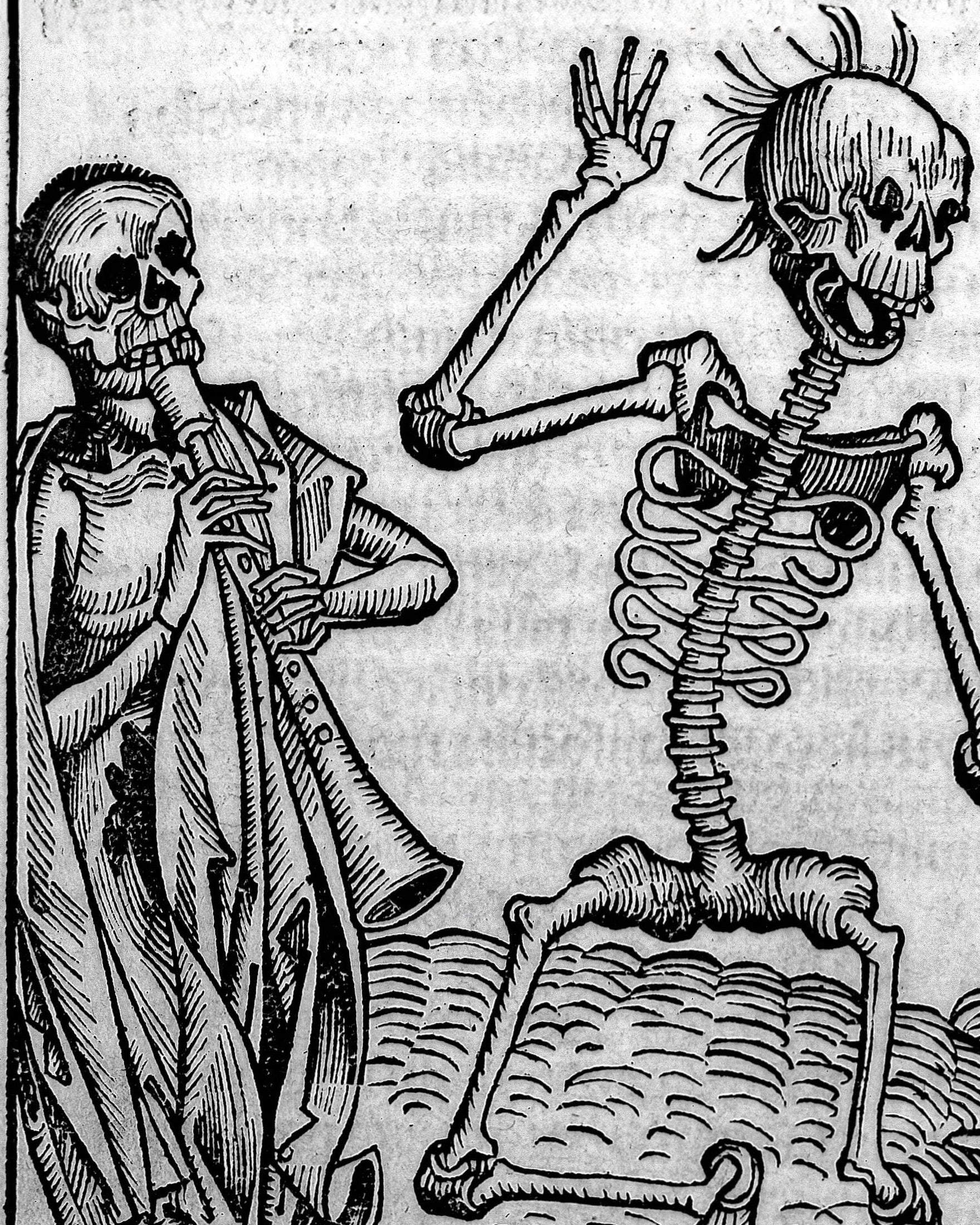 Danse Macabre - Liber chronicarum av Hartmann Schedel, 1493 Poster