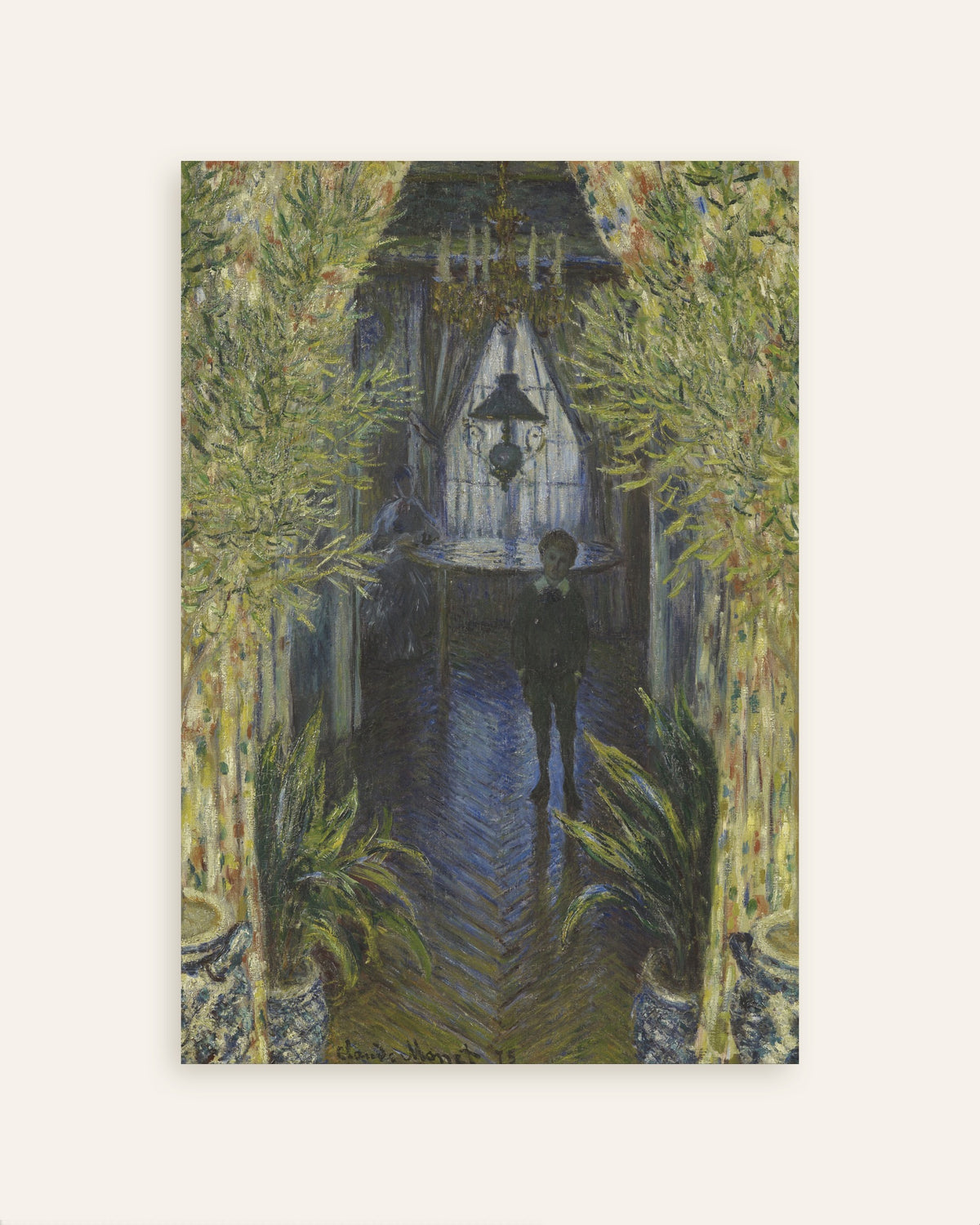 Poster Ett hörn av lägenheten (1875) av Claude Monet, miniatyr