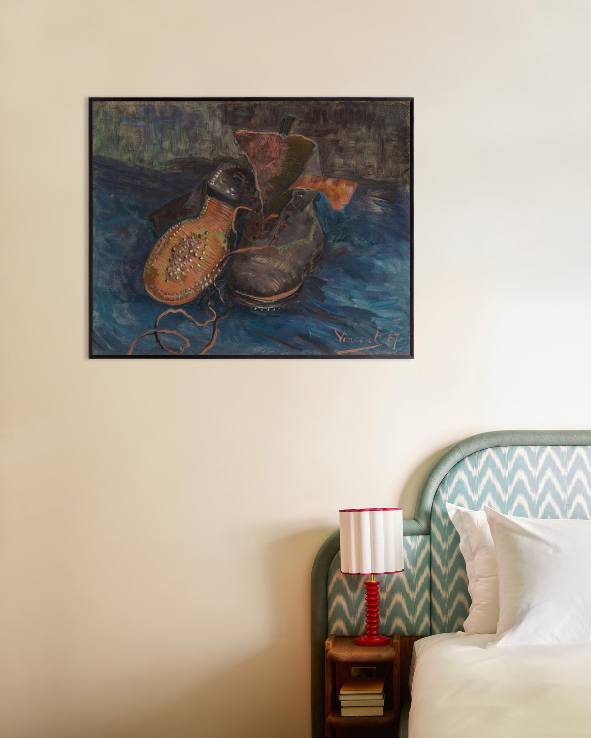 Poster med Ett par stövlar (1887) av Vincent van Gogh, med metallram