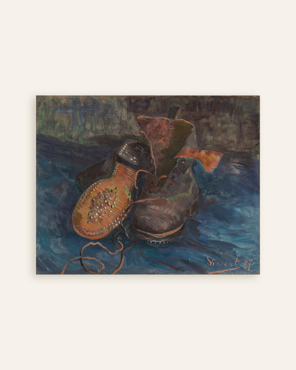 Poster med Ett par stövlar (1887) av Vincent van Gogh, miniatyrbild