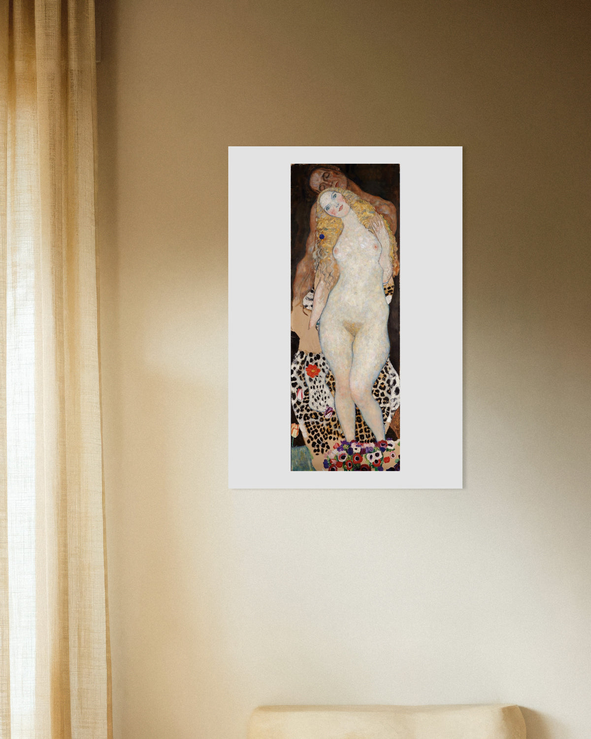 Poster Adam och Eva (1917–1918) av Gustav Klimt