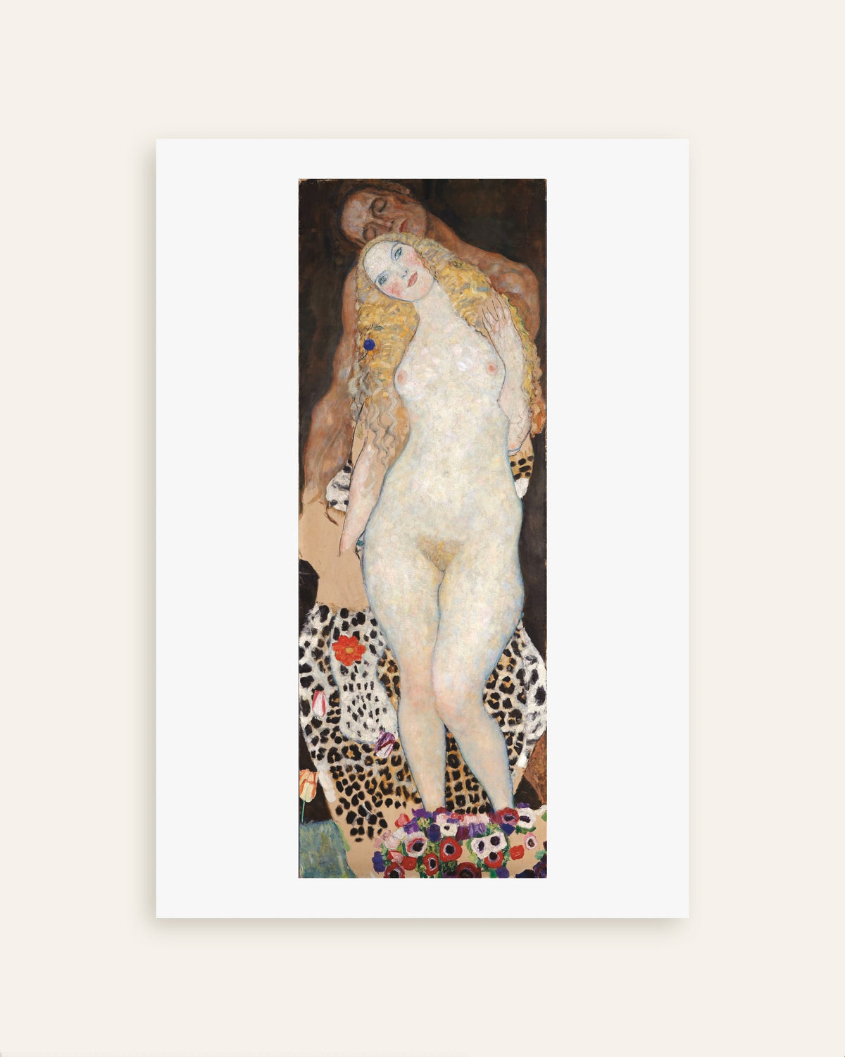 Poster Adam och Eva (1917–1918) av Gustav Klimt, miniatyr
