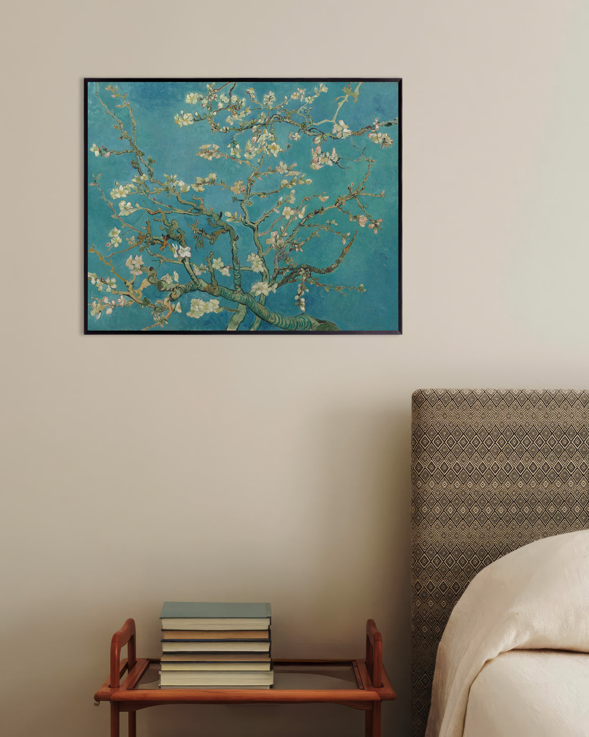 Poster med Mandelblomning (1890) av Vincent van Gogh, med metallram