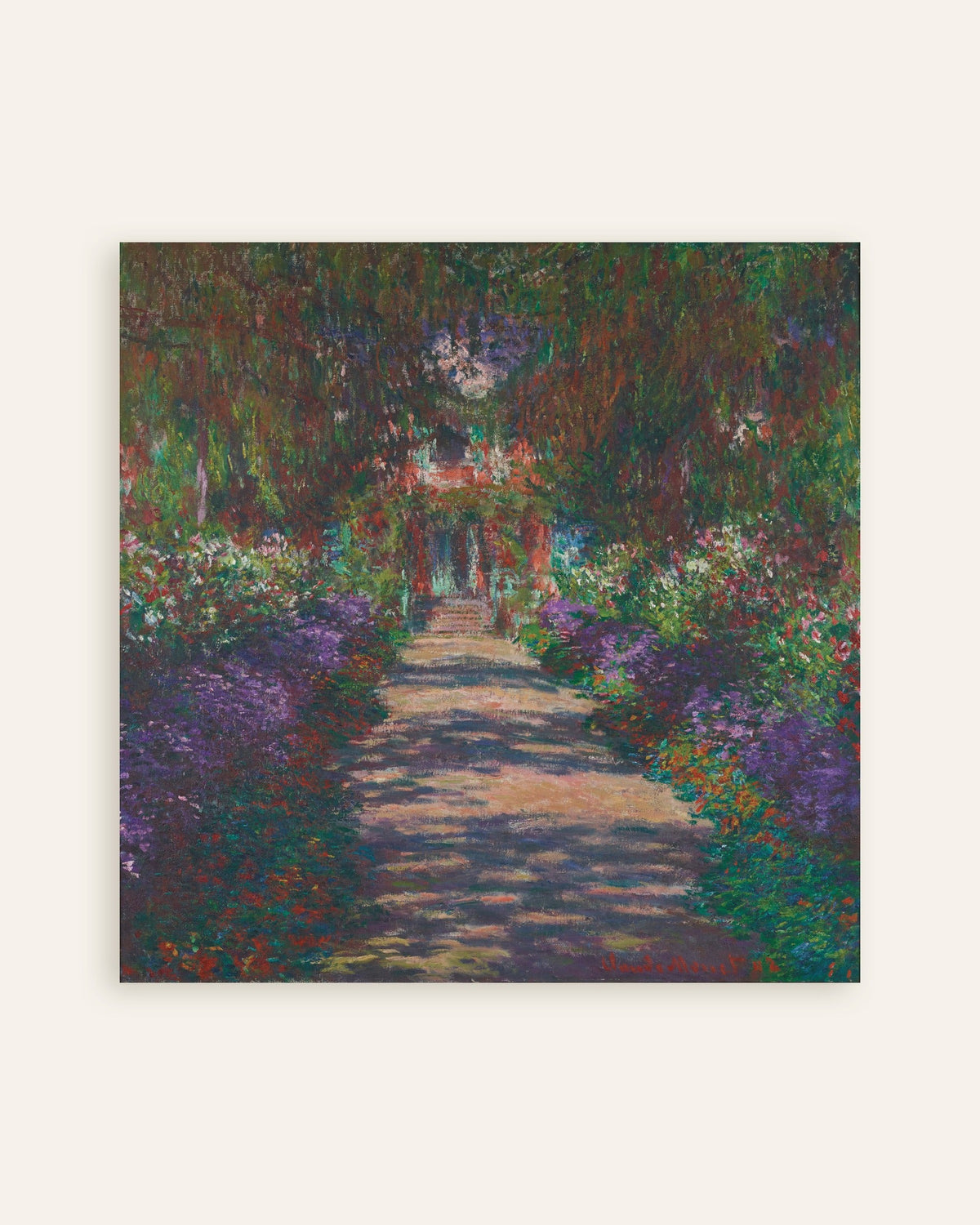 Poster En allé i Monets trädgård i Giverny (1902) av Claude Monet, miniatyr