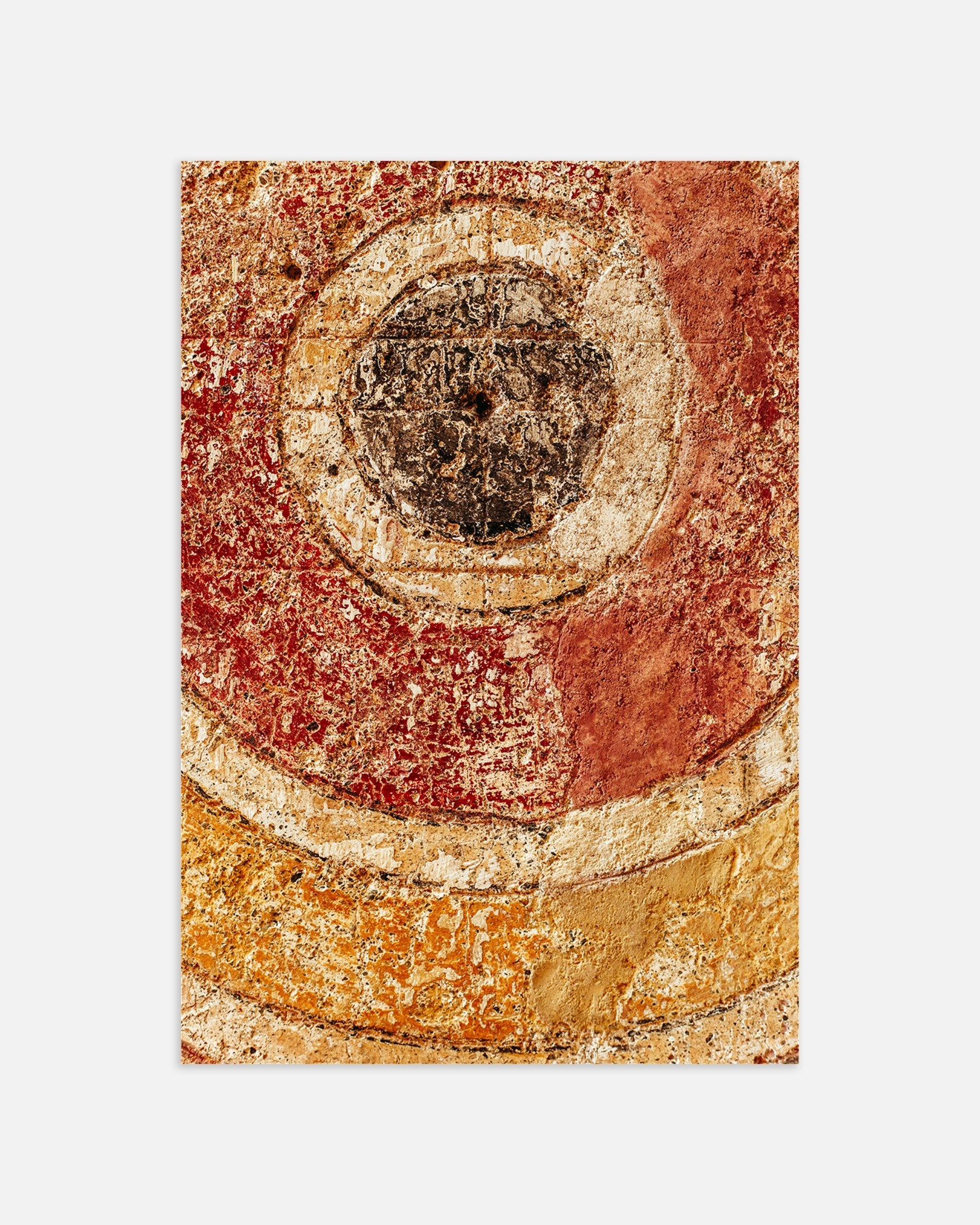 Poster of Ancient Pompeii Wall Detail - Weathered Fresco Art Print, thumbnail
