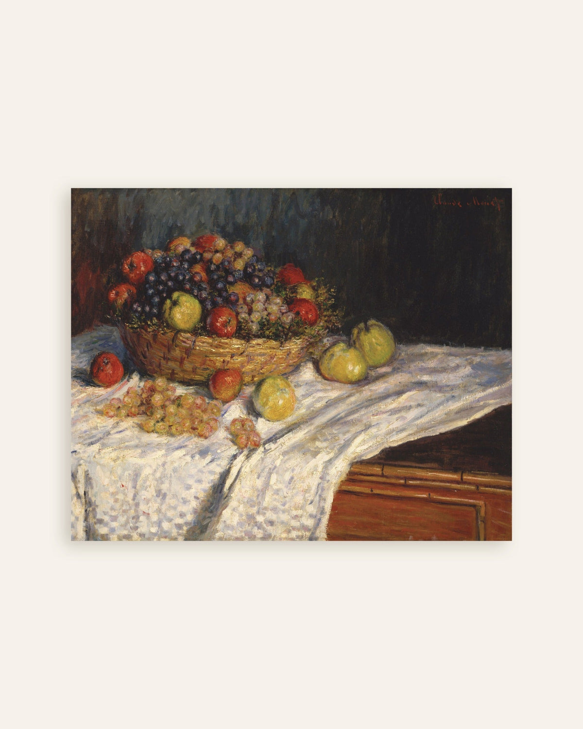 Poster Äpplen och vindruvor (1879–1880) av Claude Monet, miniatyr