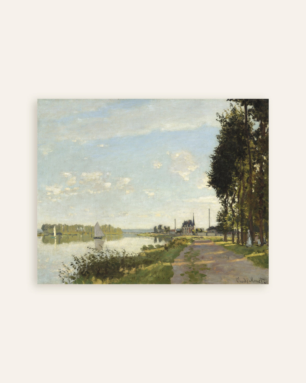Poster Argenteuil (ca 1872) av Claude Monet, miniatyr