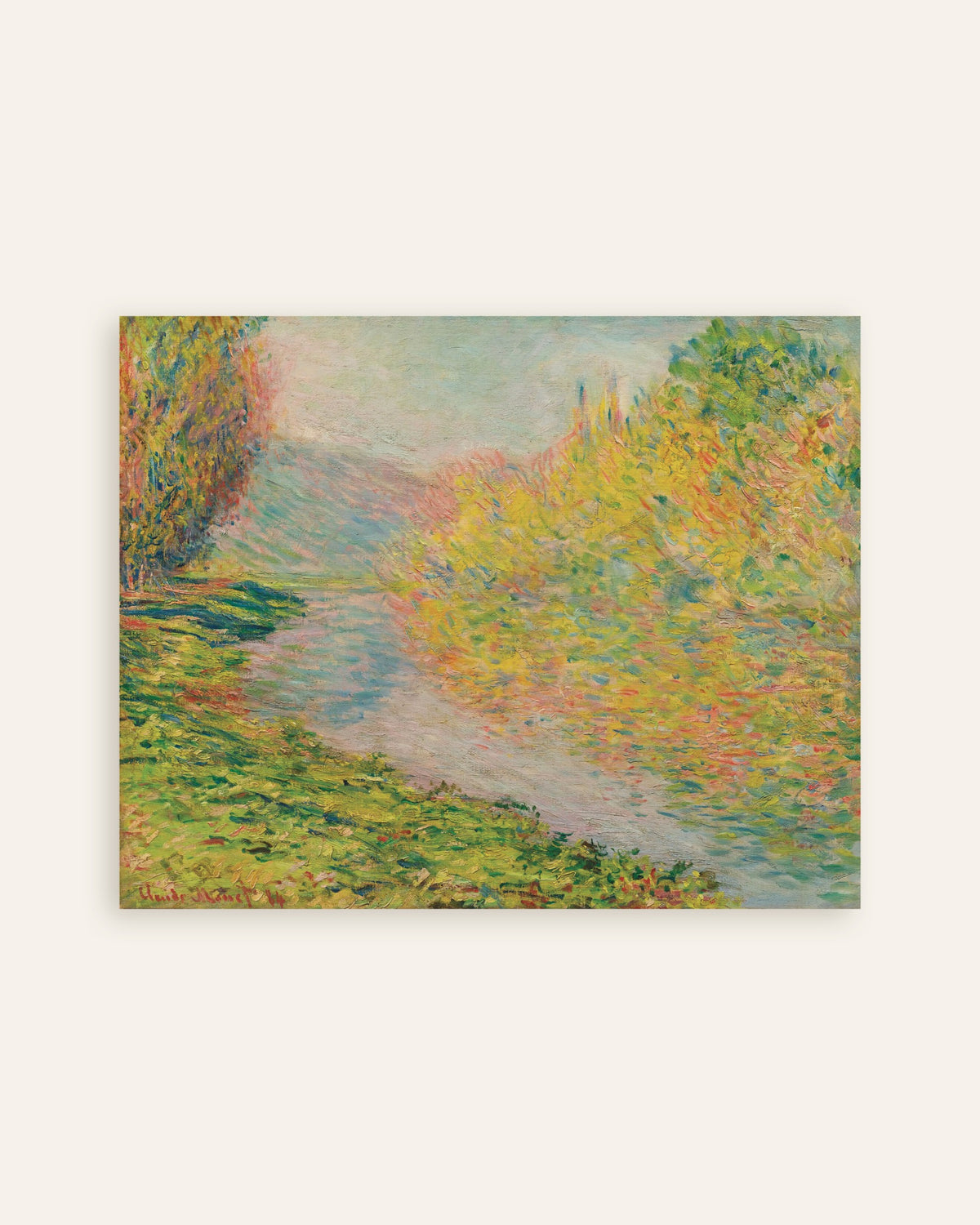 Poster Höst vid Jeufosse (1884) av Claude Monet, miniatyr