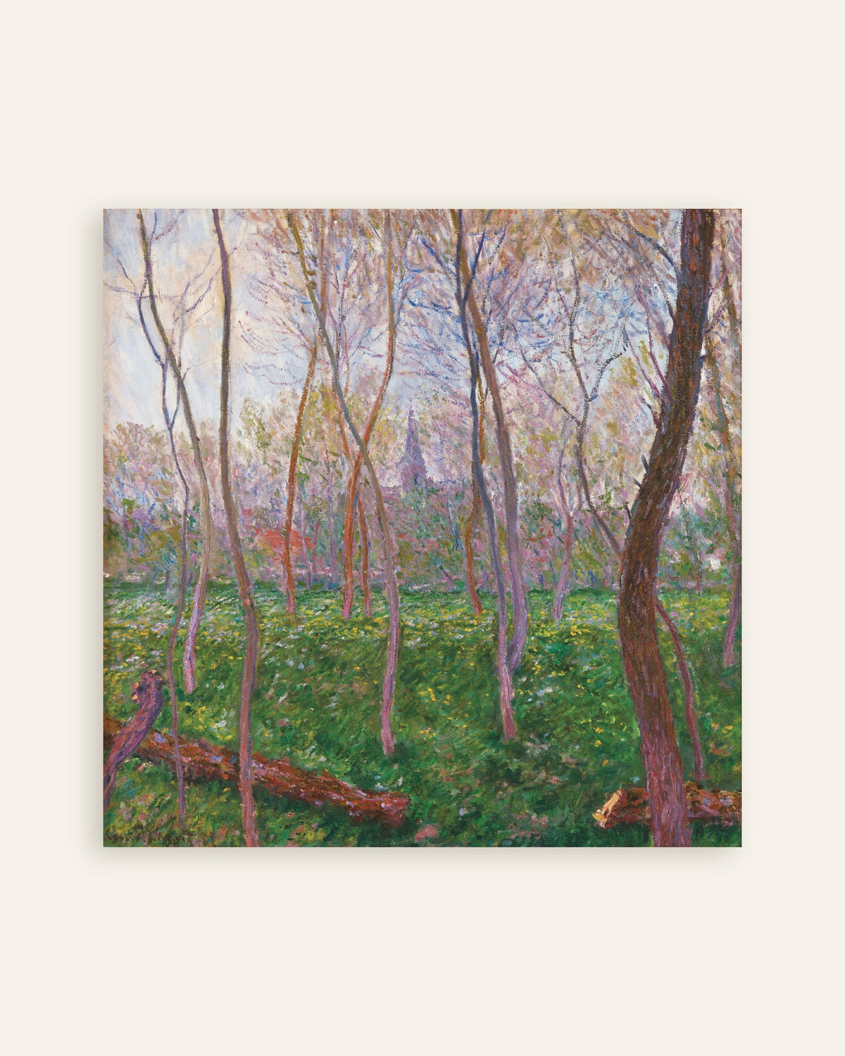 Poster Bennecourt (1887) av Claude Monet, miniatyr