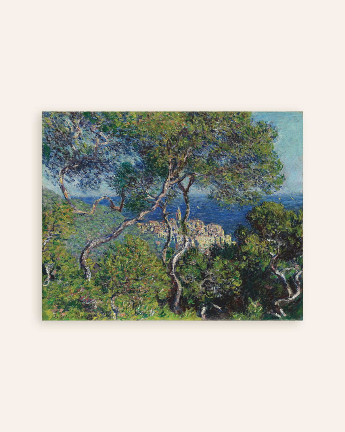 Poster Bordighera (1884) av Claude Monet, miniatyr