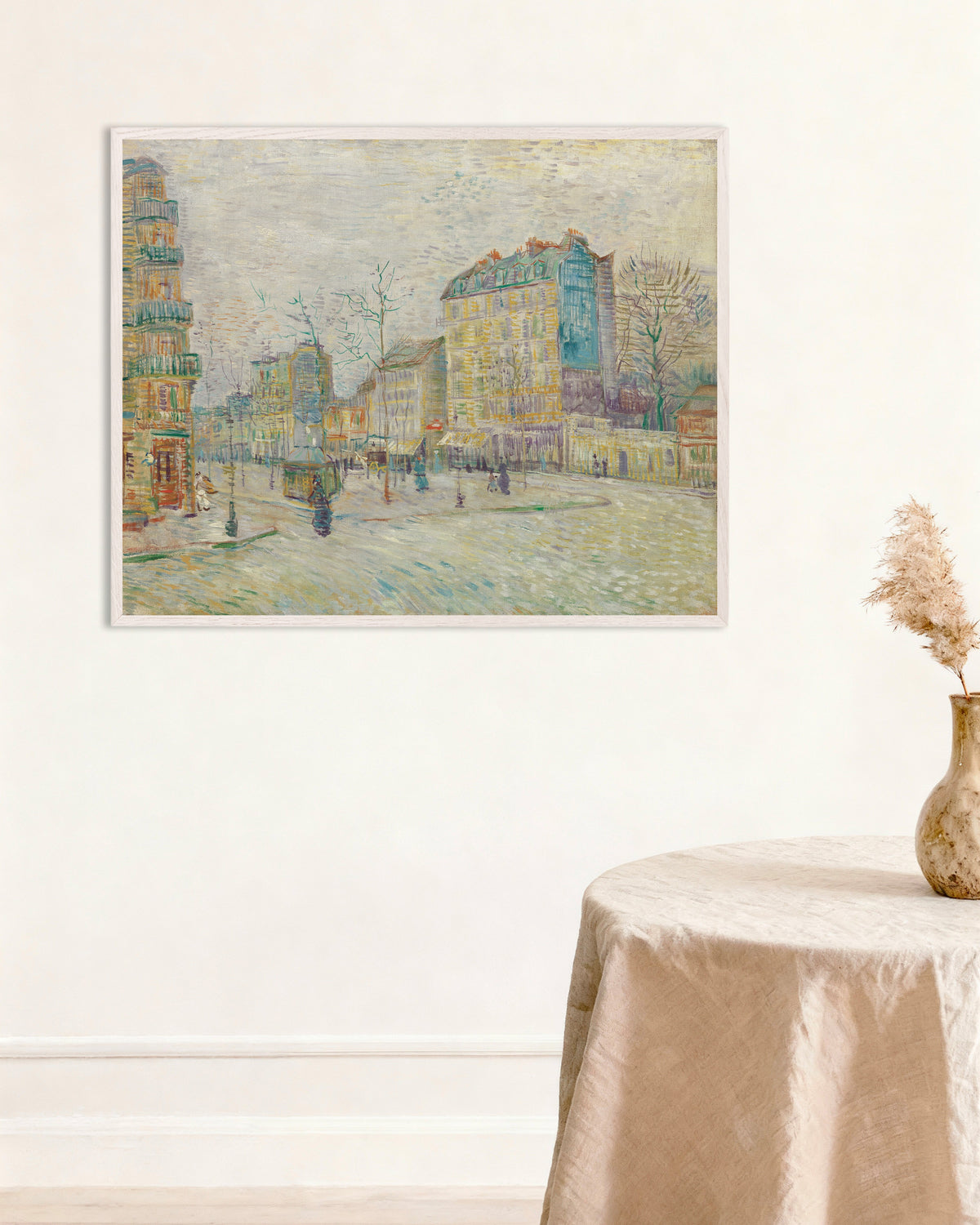 Poster med Boulevard de Clichy (1887) av Vincent van Gogh, med vit träram
