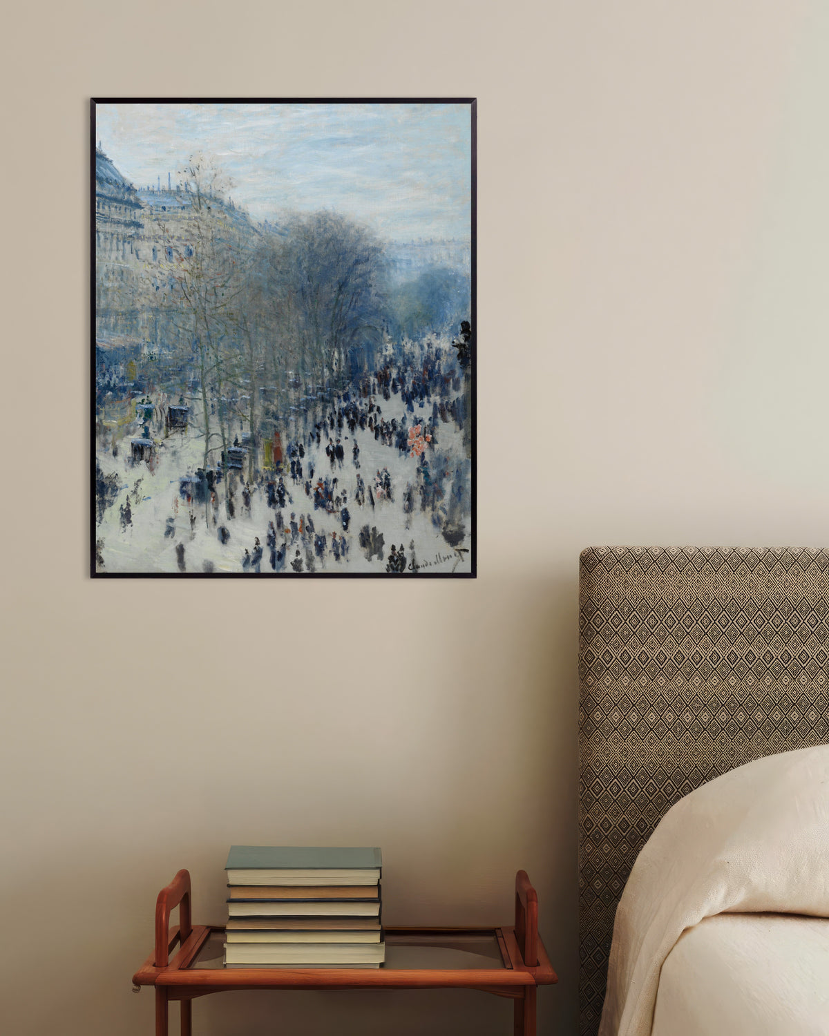 Poster Boulevard des Capucines (1873–1874) av Claude Monet med metallram