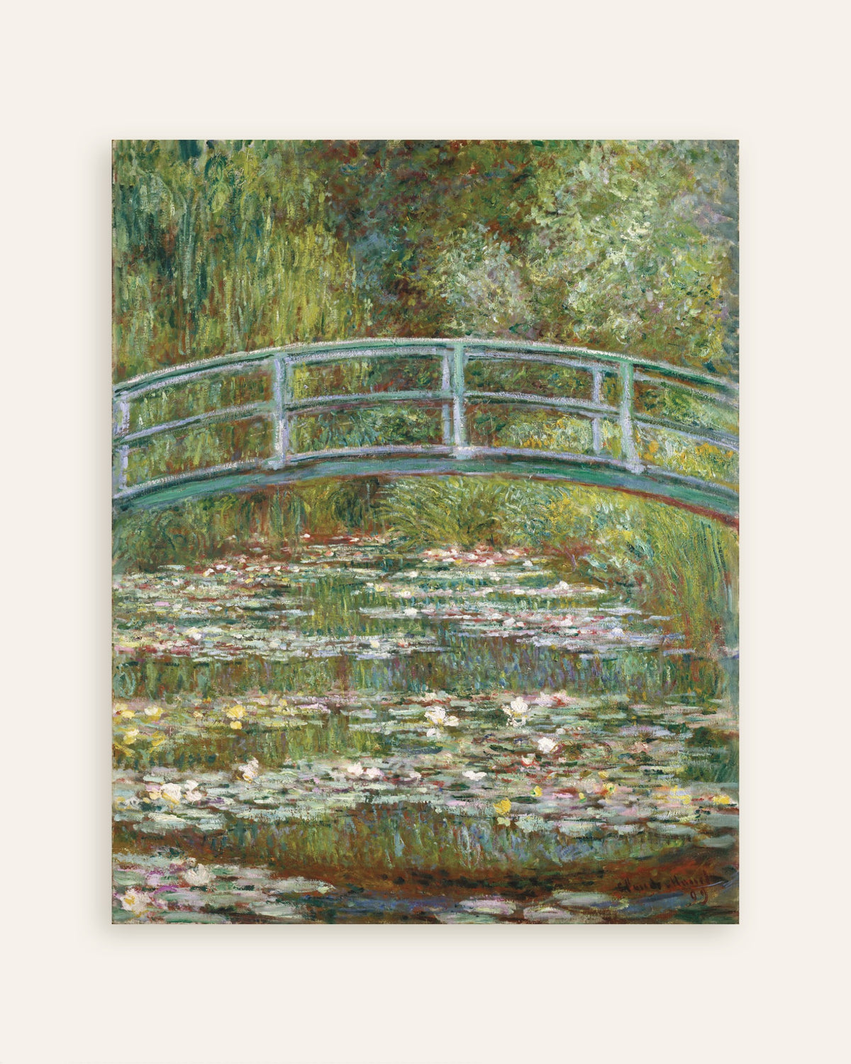 Poster Bro över näckrosdammen (1899) av Claude Monet, miniatyr