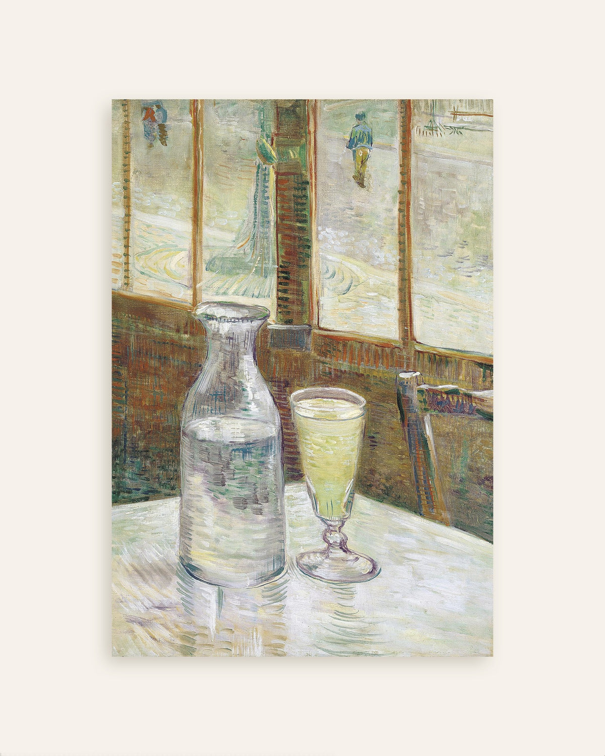 Poster av Cafébord med absint (1887) av Vincent van Gogh, miniatyrbild