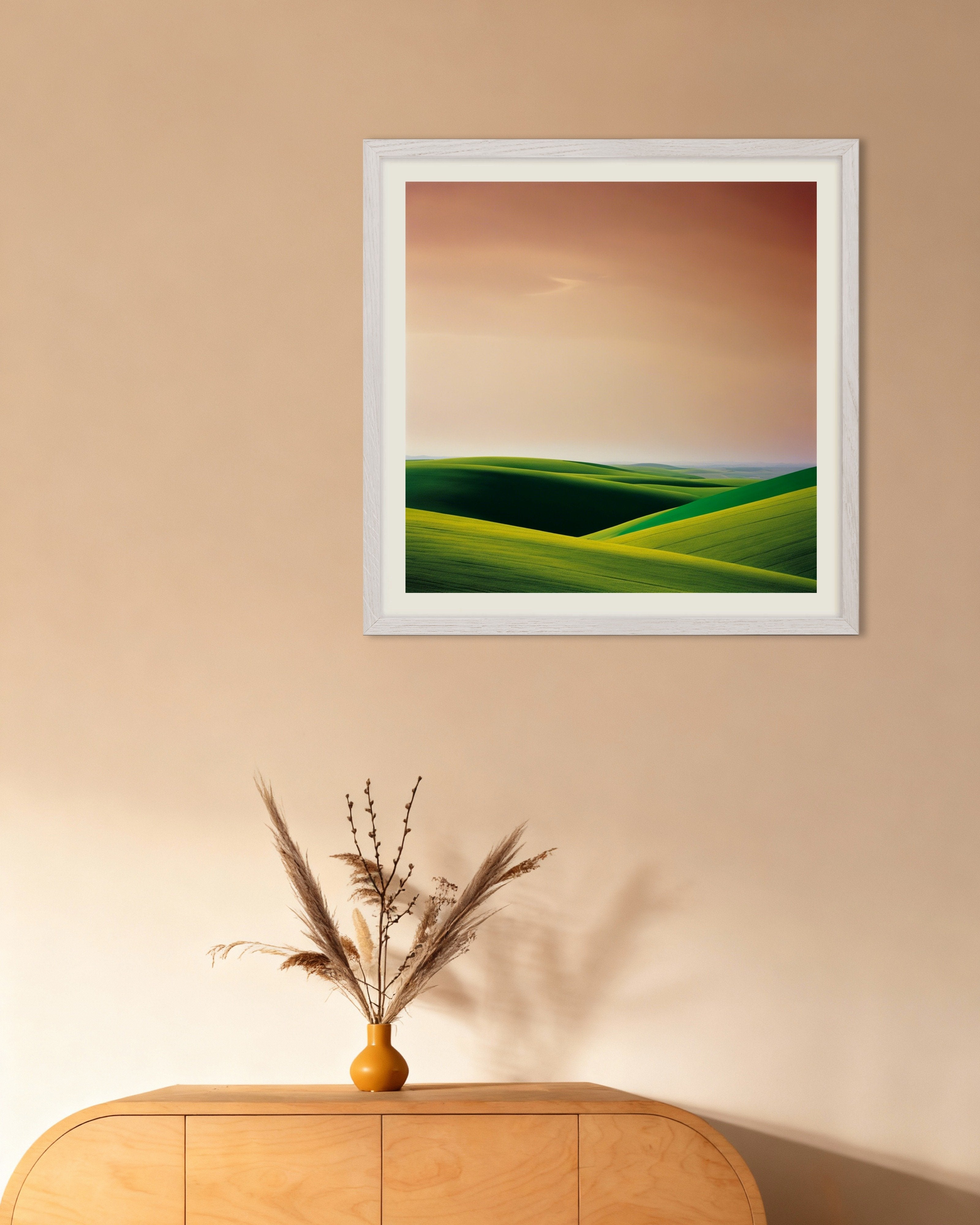 Poster of Capturing geometric compositions in landscapes - Poster, with white wooden frame