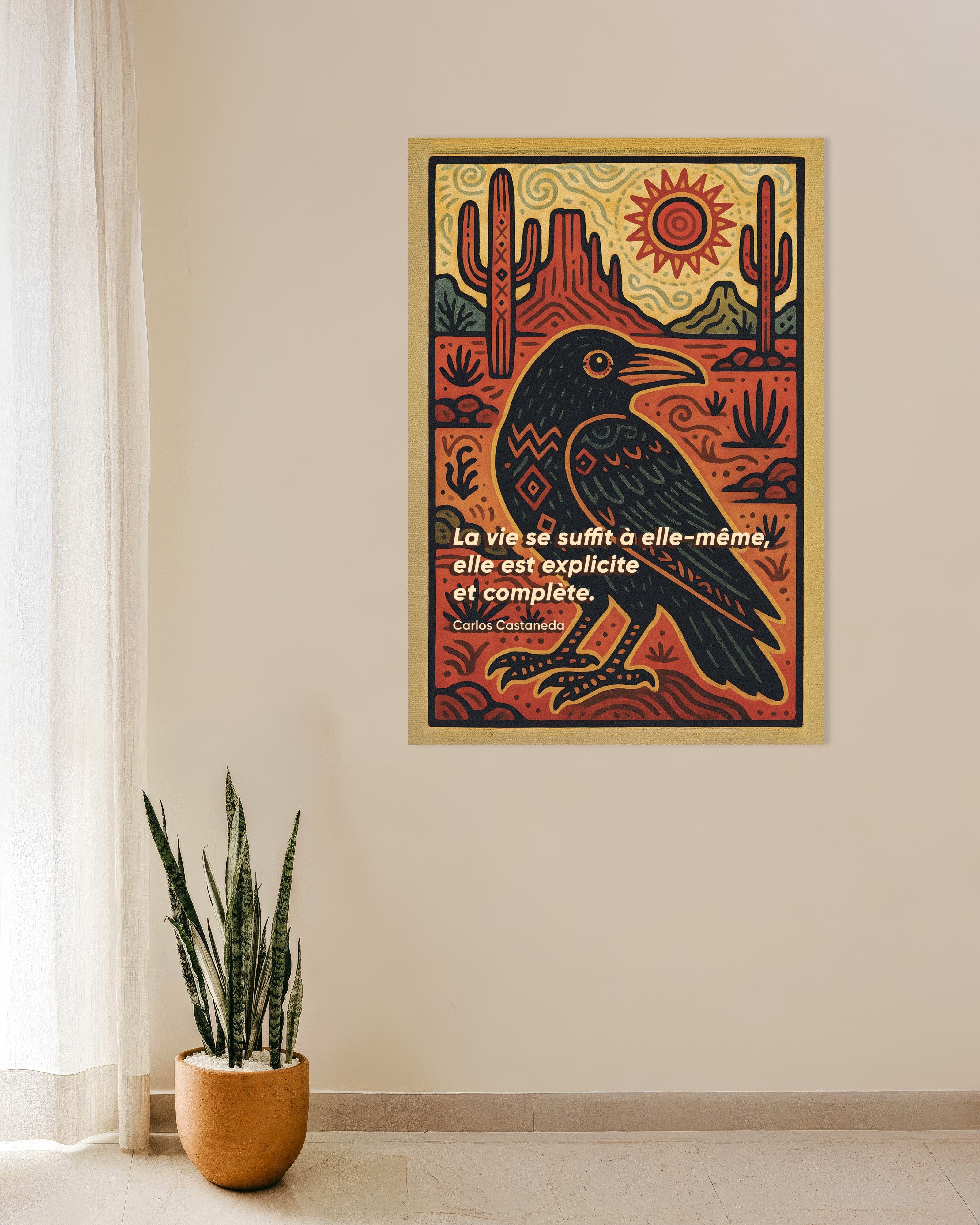 Poster of Carlos Castaneda Quote Art Print - Journey to Ixtlan: The Lessons of Don Juan, french