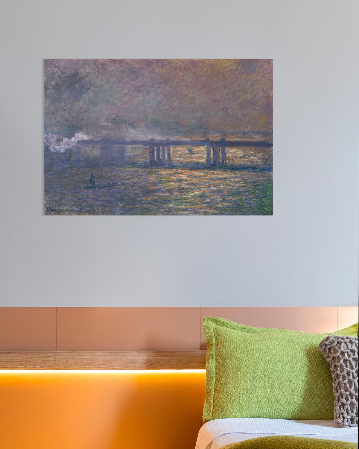 Poster Charing Cross Bridge (1903) av Claude Monet