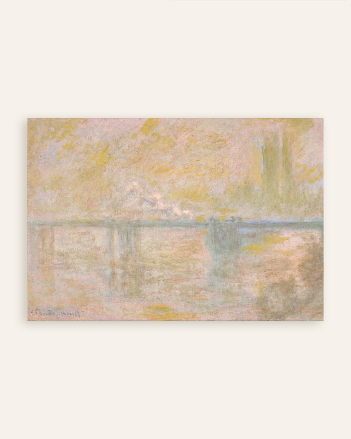 Poster Charing Cross Bridge, London (ca 1902) av Claude Monet, miniatyr