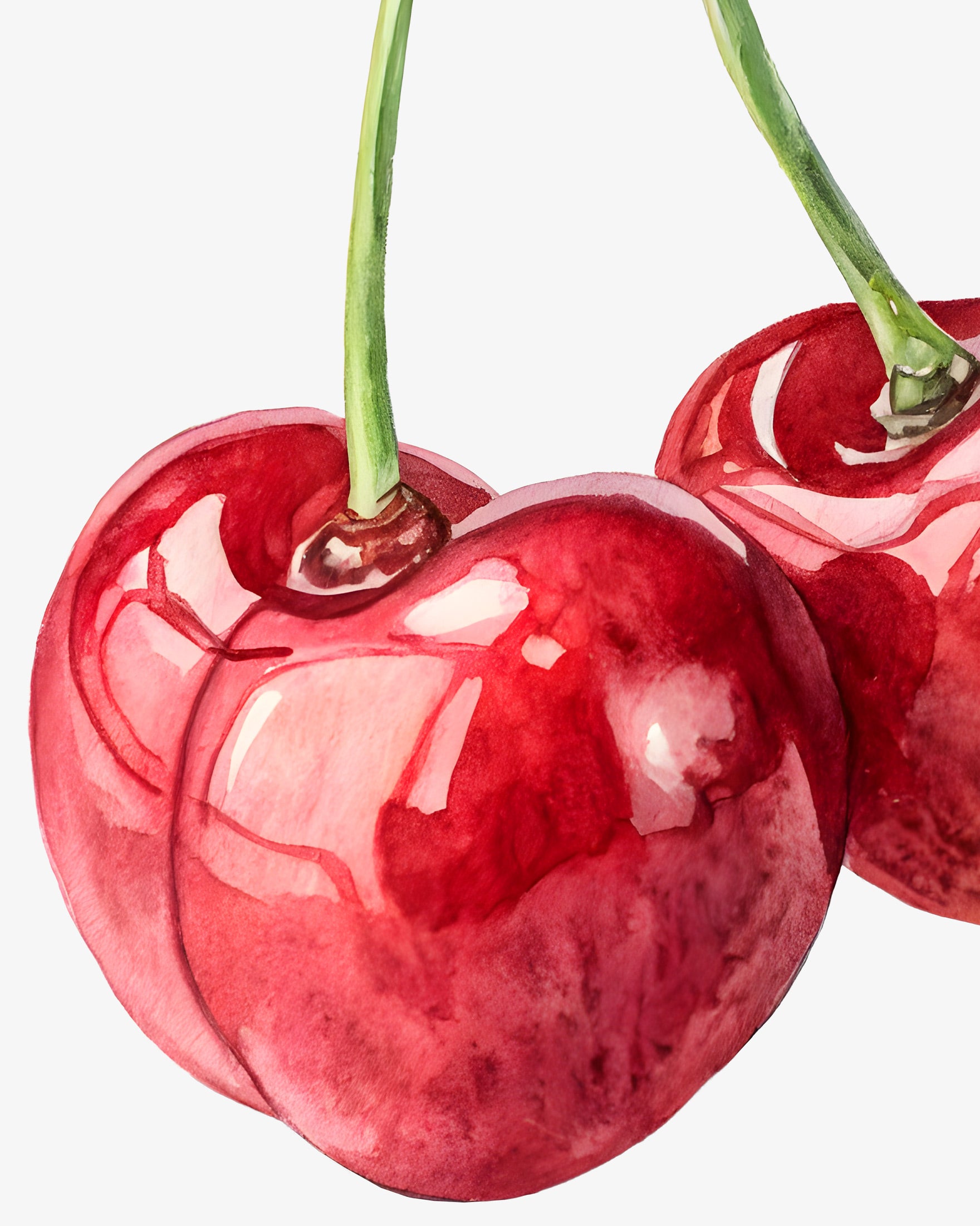 Akvarell Körsbär Affischer – Frukt Väggdekoration Poster