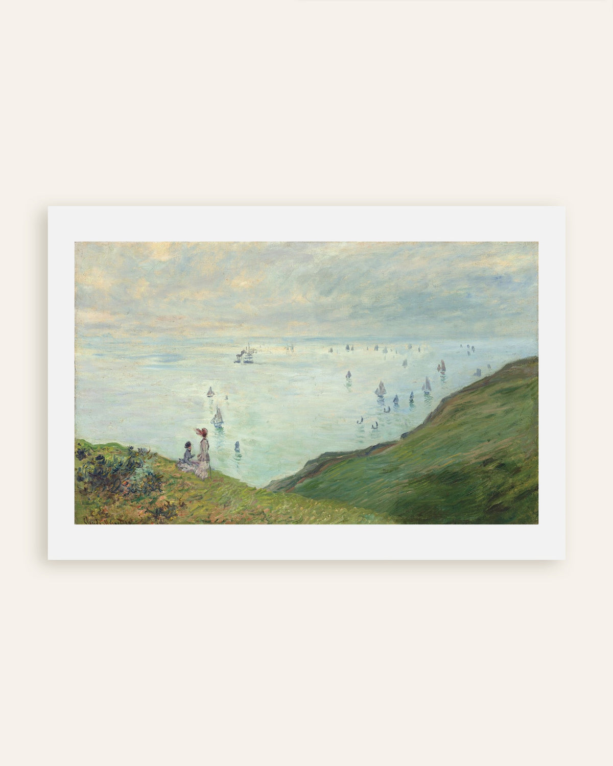 Poster Klippor vid Pourville (1882) av Claude Monet, miniatyr